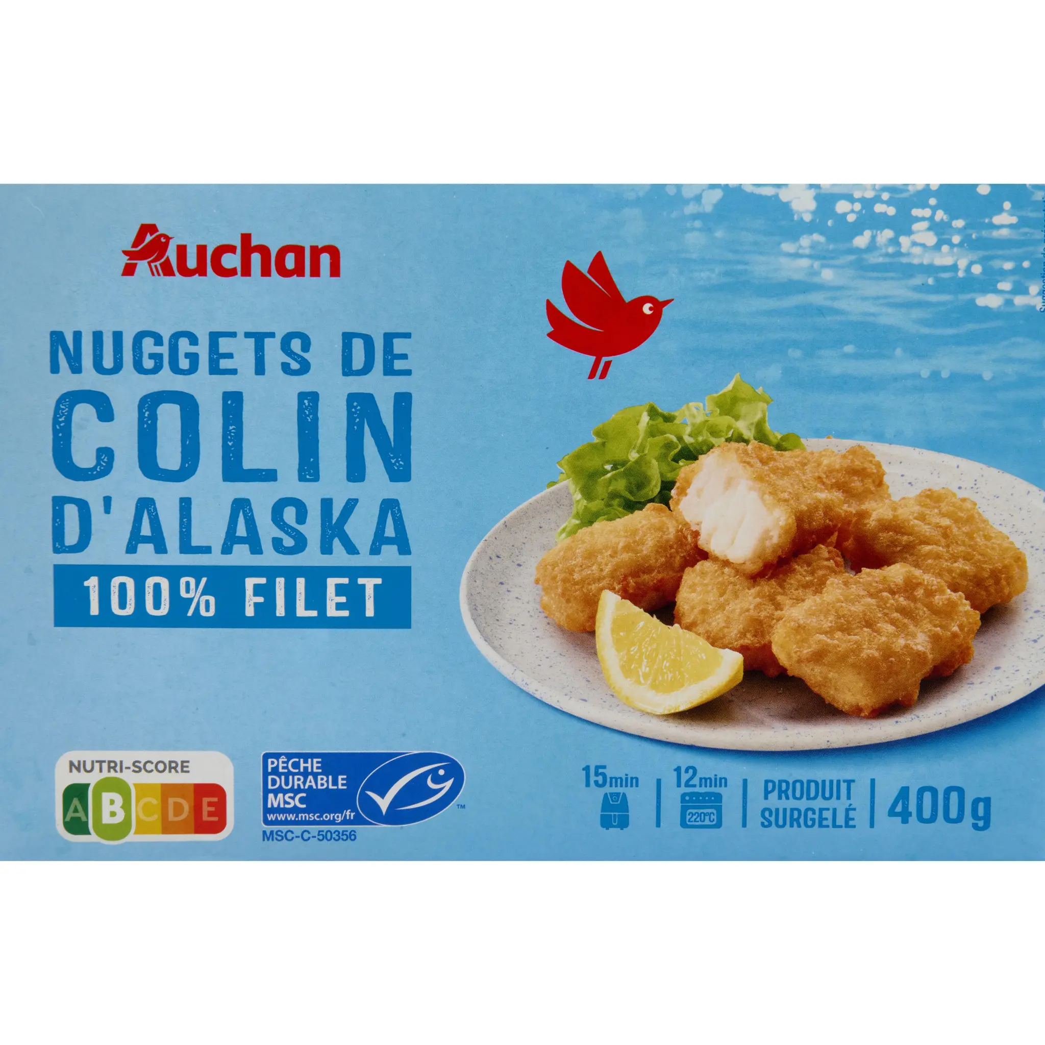AUCHAN Nuggets de colin d'Alaska 100% filet