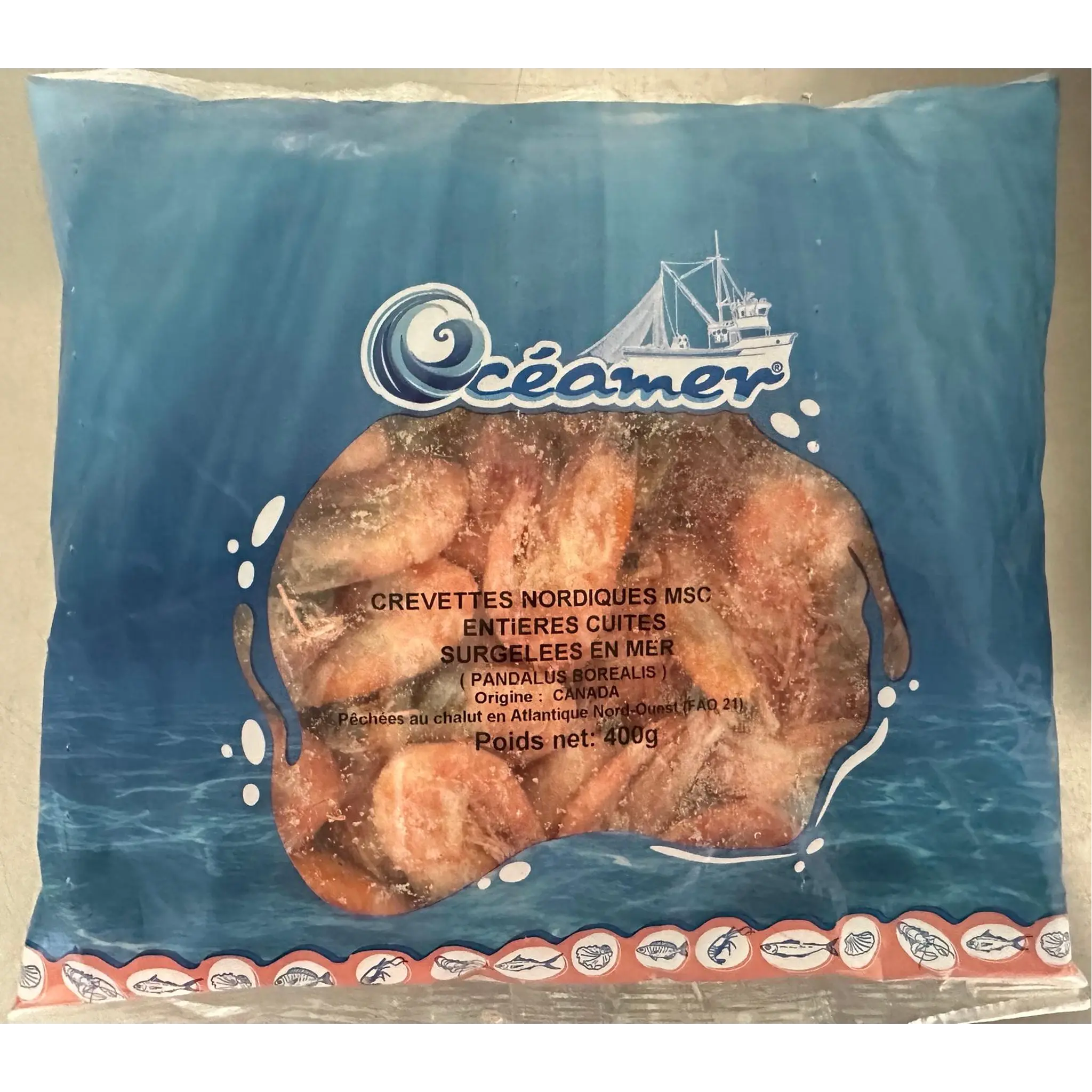 OCEAMER Crevettes nordique entières cuites