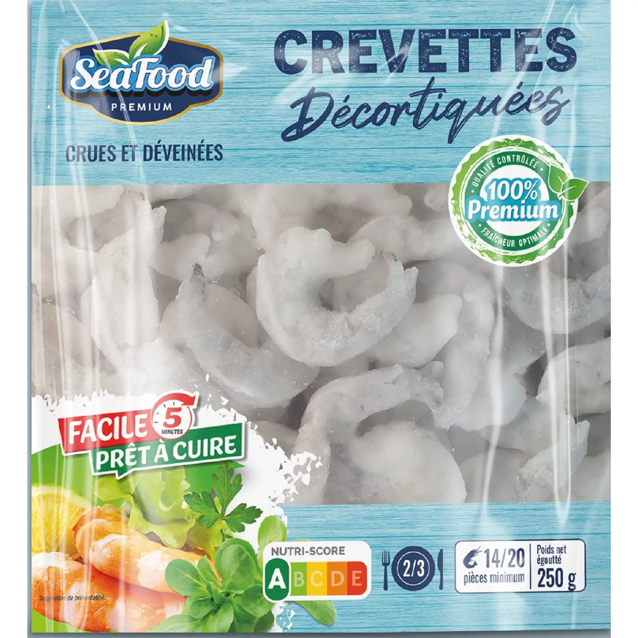 SEAFOOD PREMIUM Crevettes décortiquées crues et déveinées