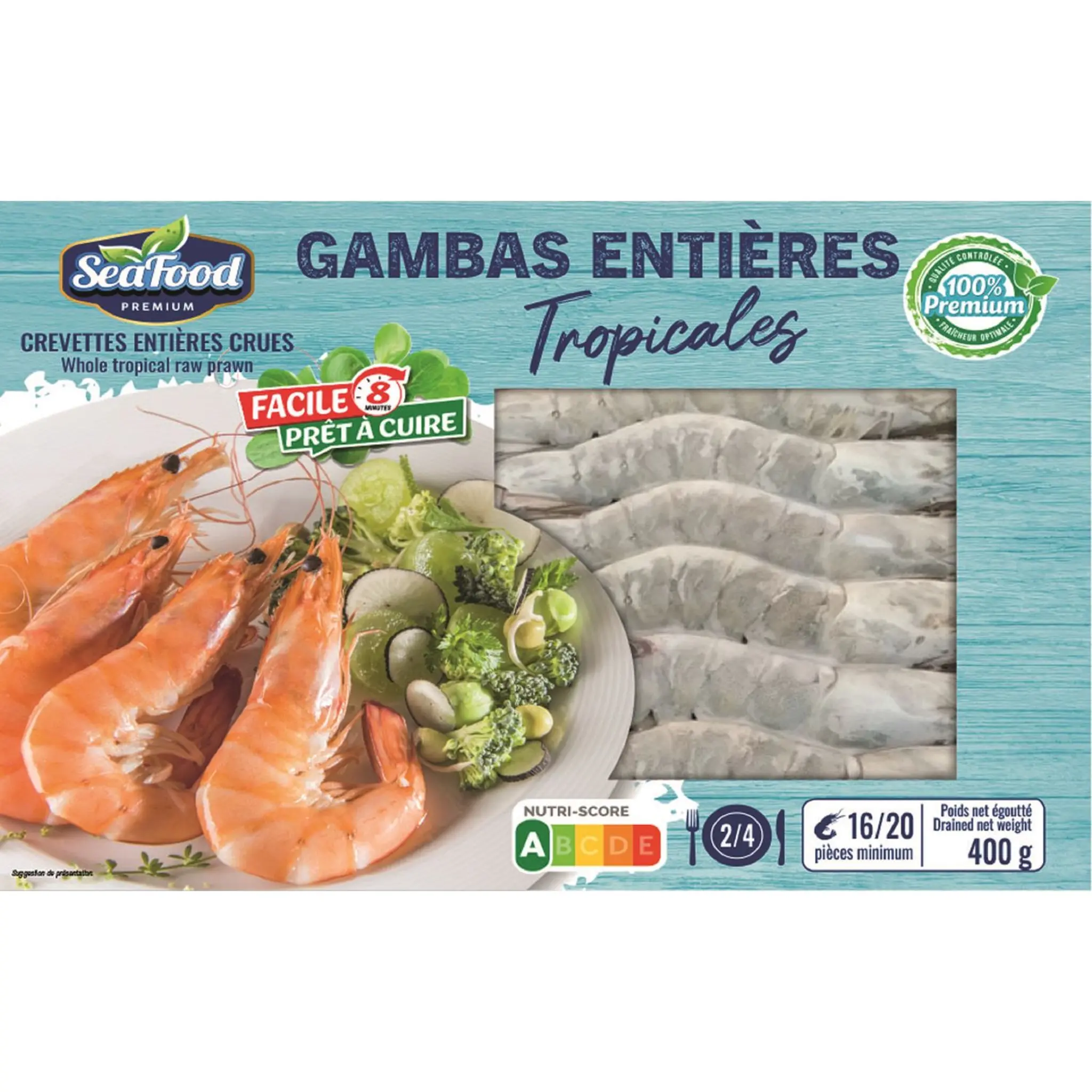 SEAFOOD PREMIUM Gambas tropicales entières crues