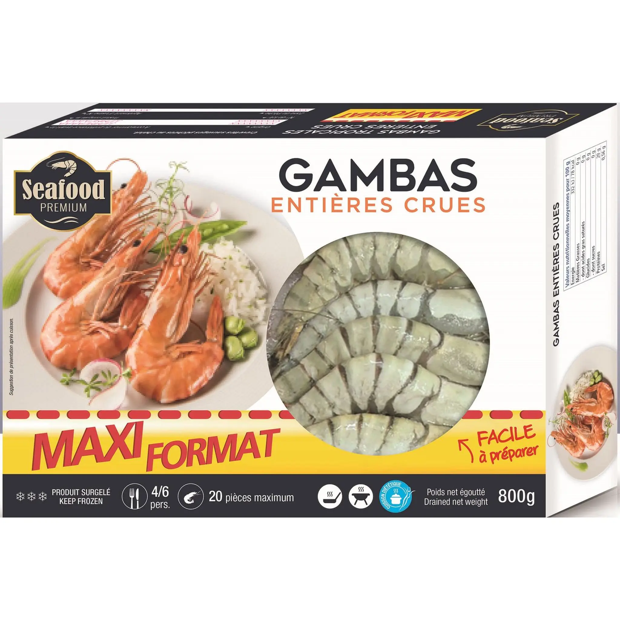 SEAFOOD PREMIUM Gambas entières crues