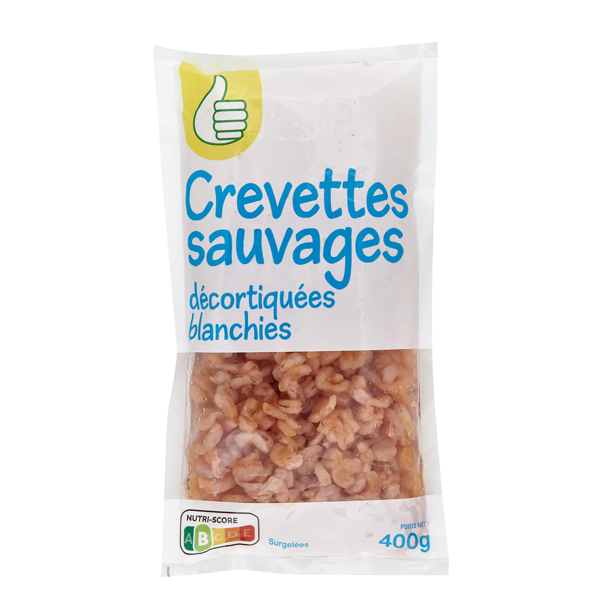 POUCE Crevettes sauvages décortiquées blanchies