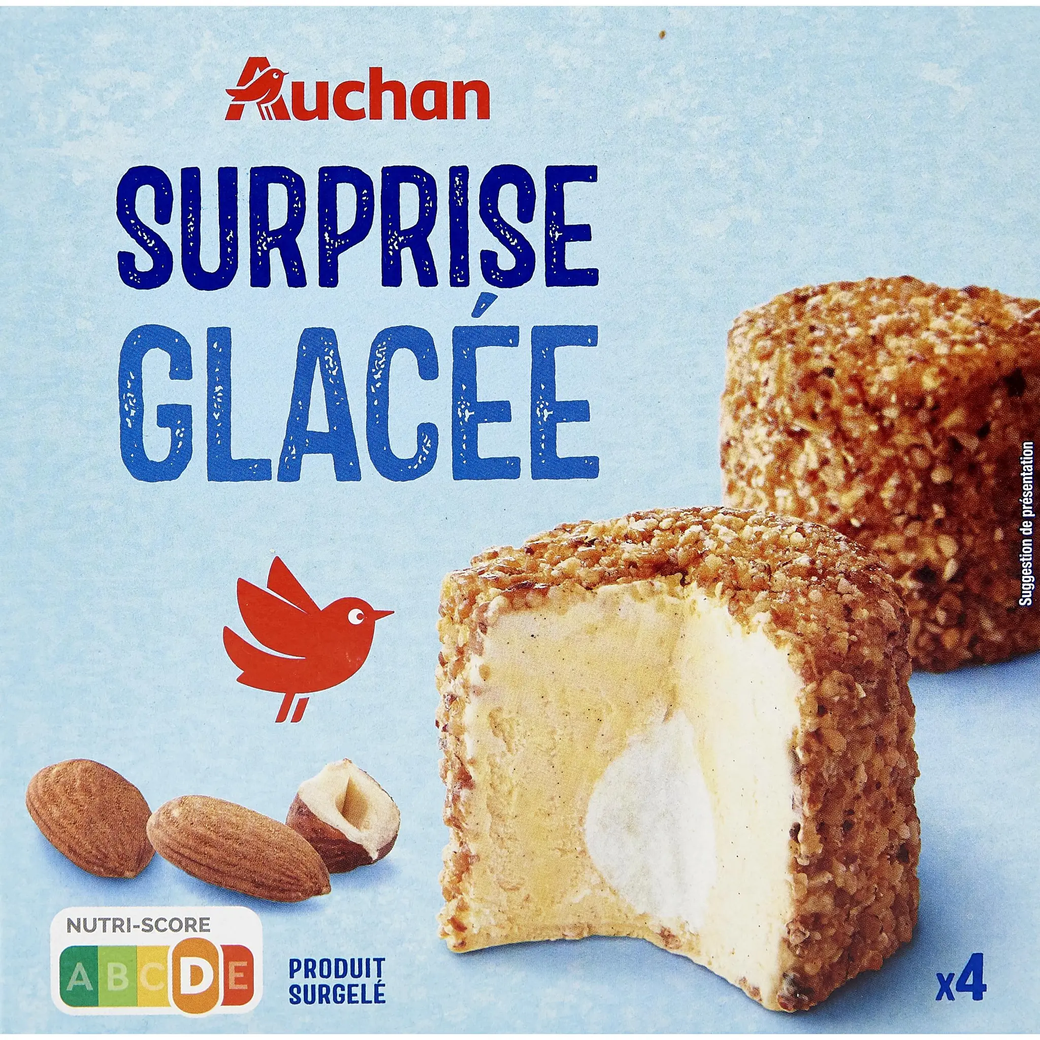 AUCHAN Surprise glacée cœur de meringue