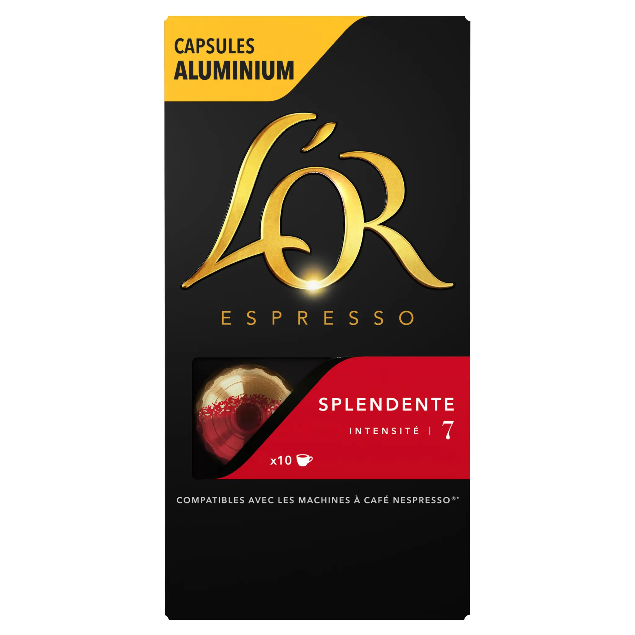 L'OR Espresso Capsules de café Splendente intensité 7 compatibles Nespresso