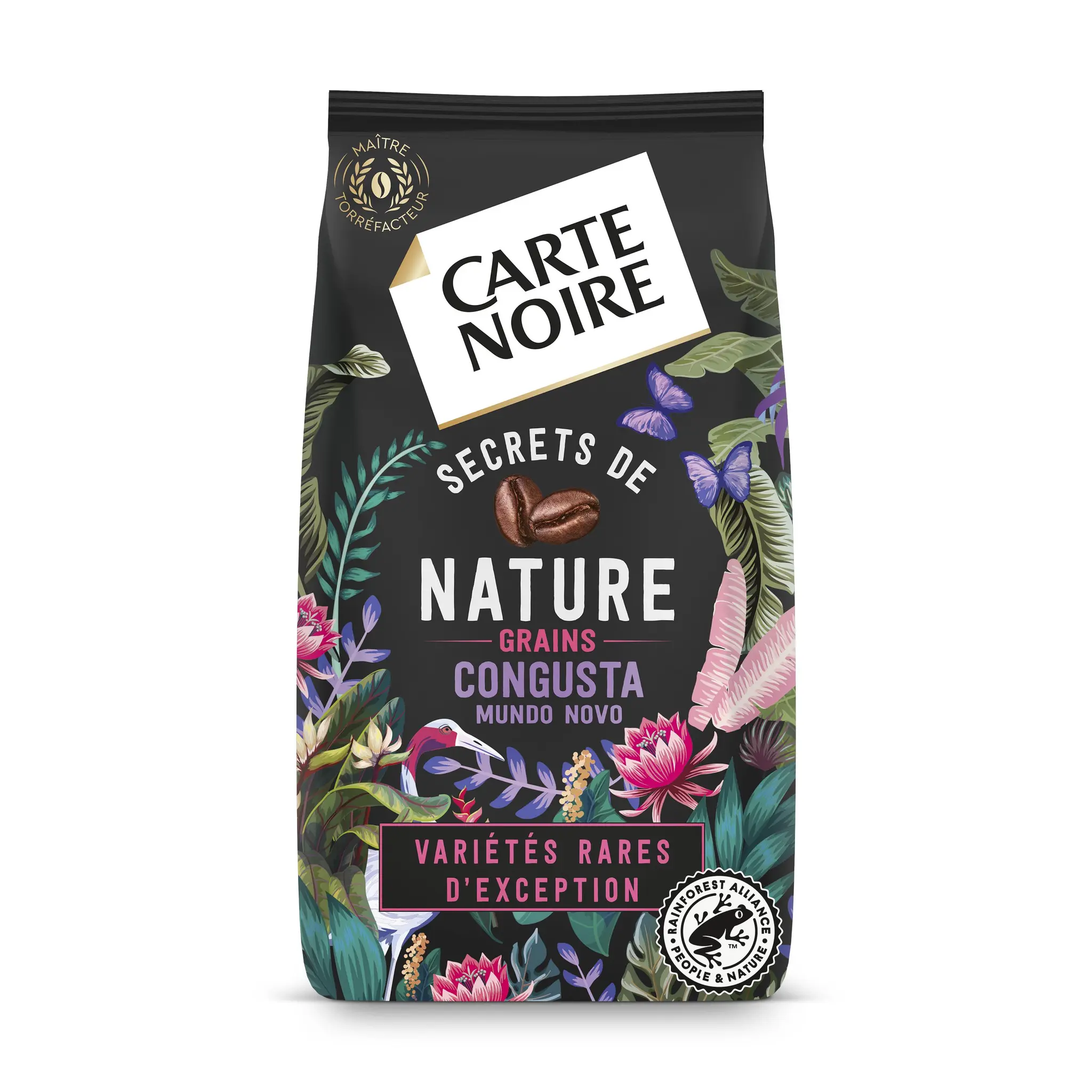 CARTE NOIRE Café en grains Secret de Nature Congusta Mundo Novo intense et aromatique