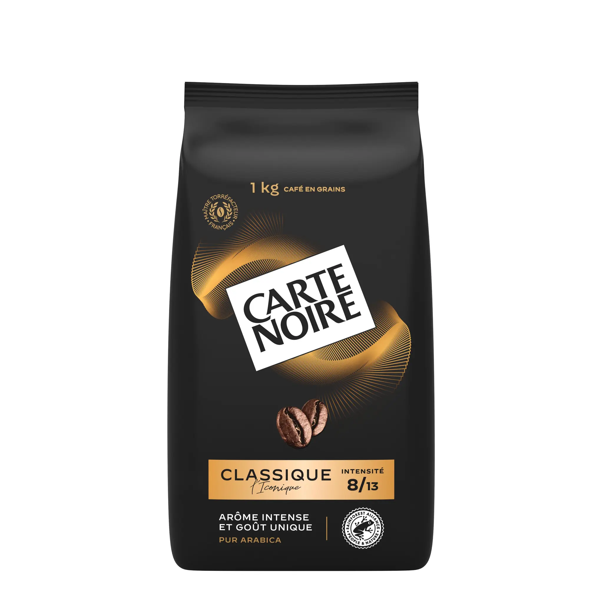 CARTE NOIRE Café en grains arôme intense et goût unique pur arabica Intensité 7