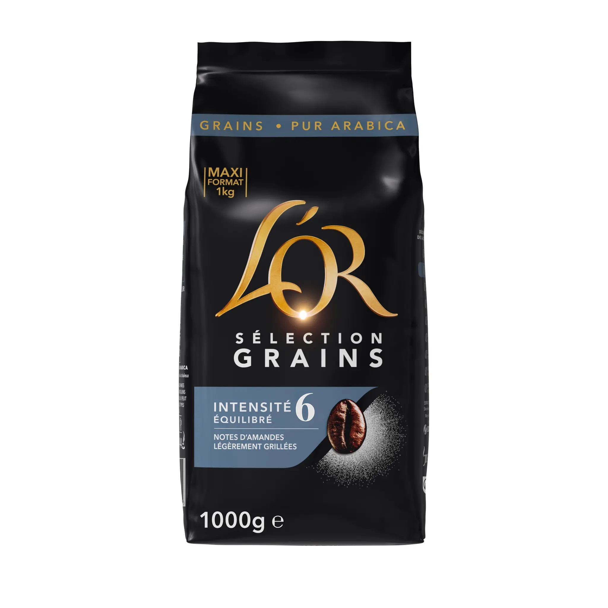 L'OR Café en grains aux notes d'amandes grillées Intensité 6