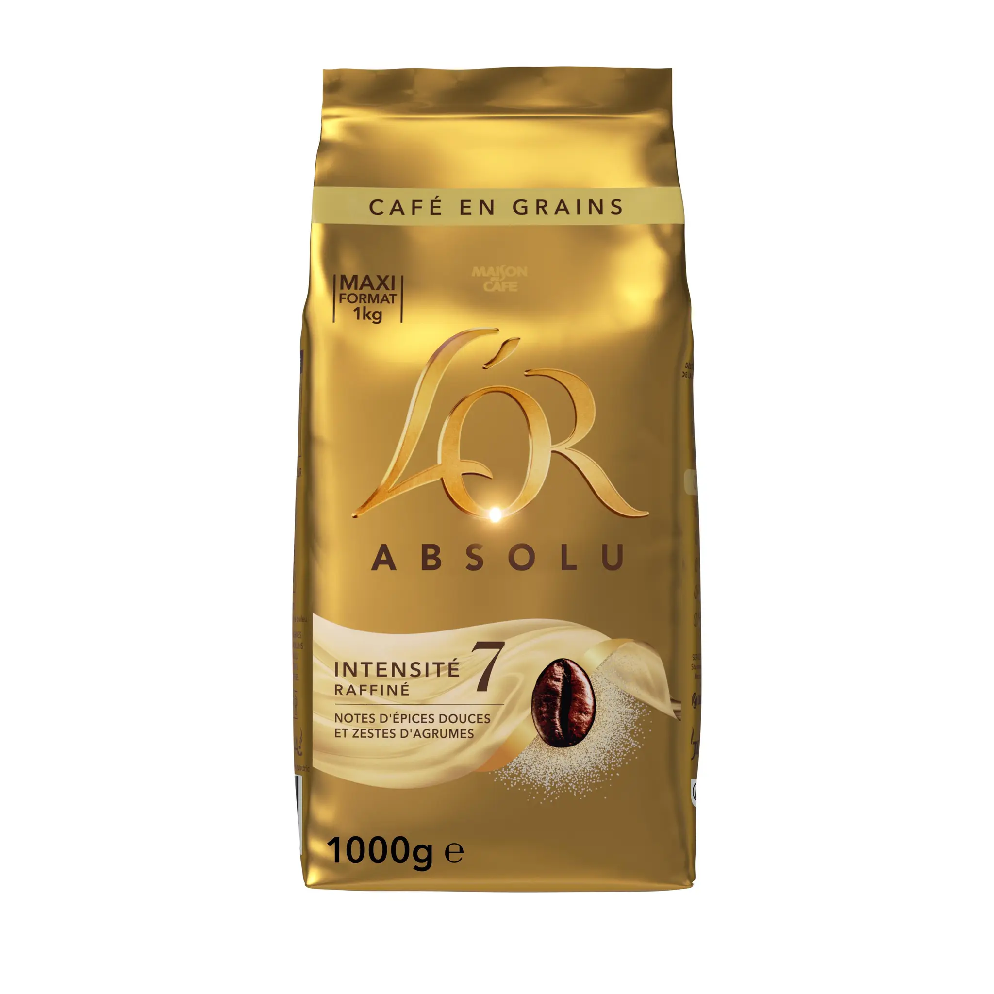 L'OR Café en grains absolu intensité 7