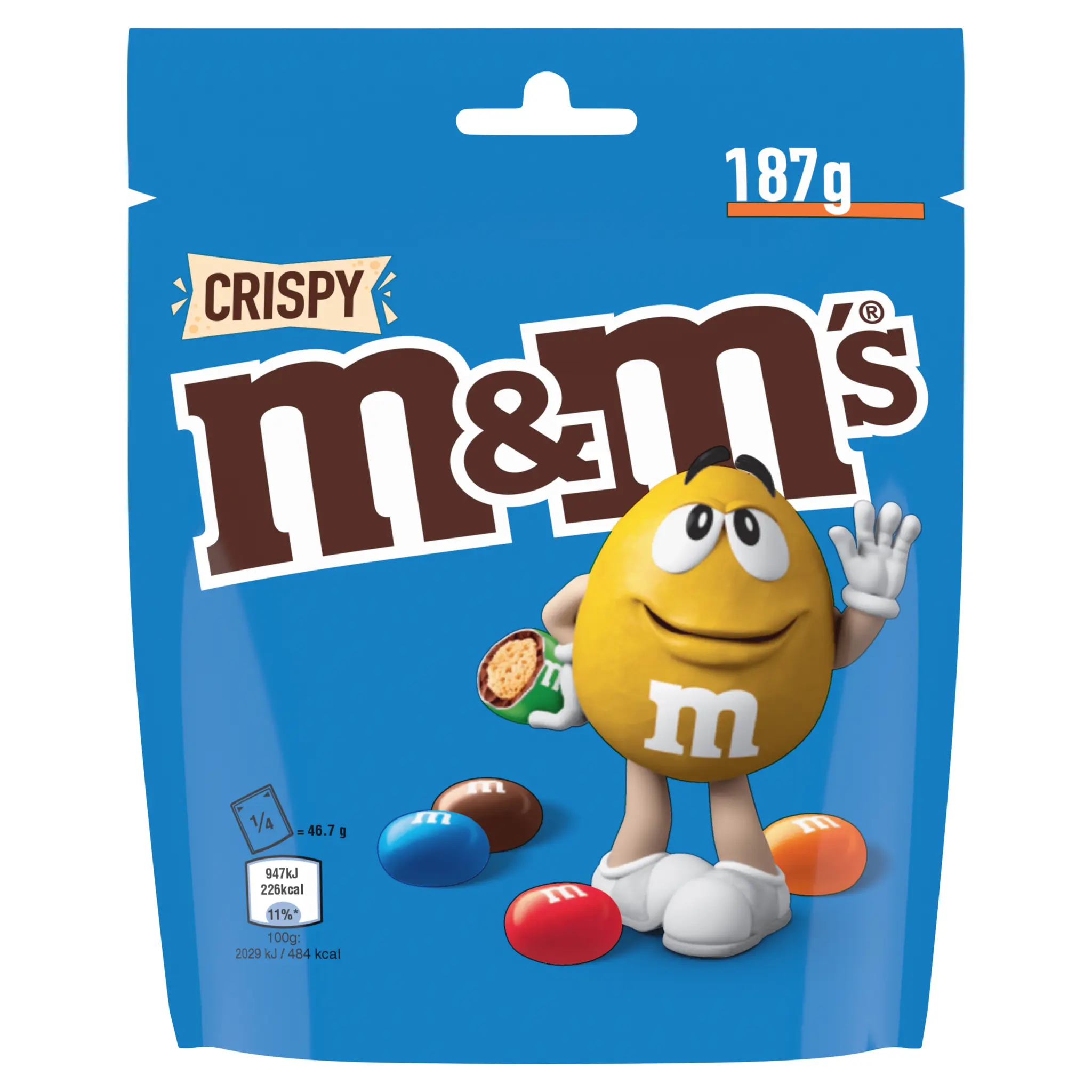 M&M'S Bonbons chocolatés Crispy au riz soufflé