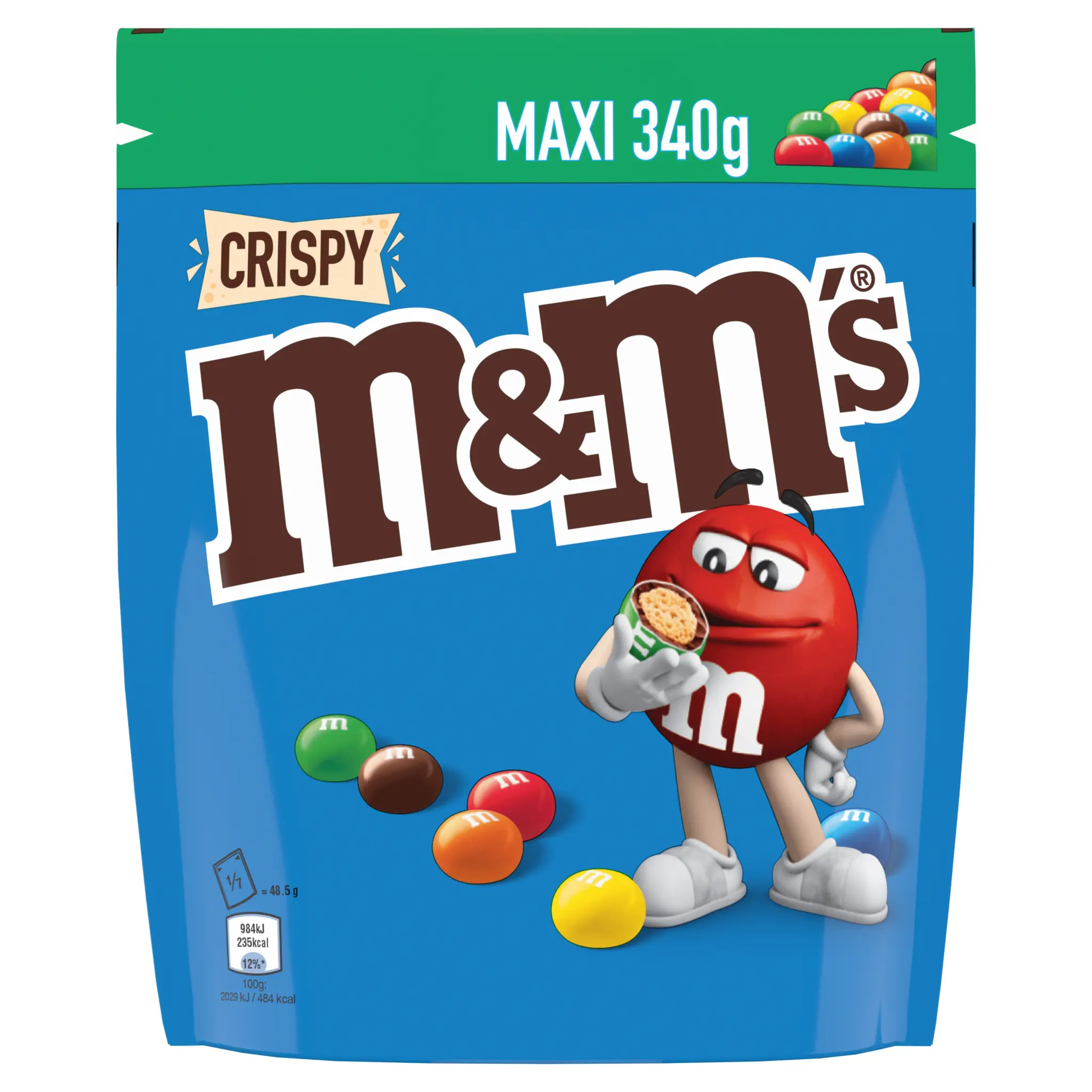 M&M'S Bonbons chocolatés Crispy au riz soufflé