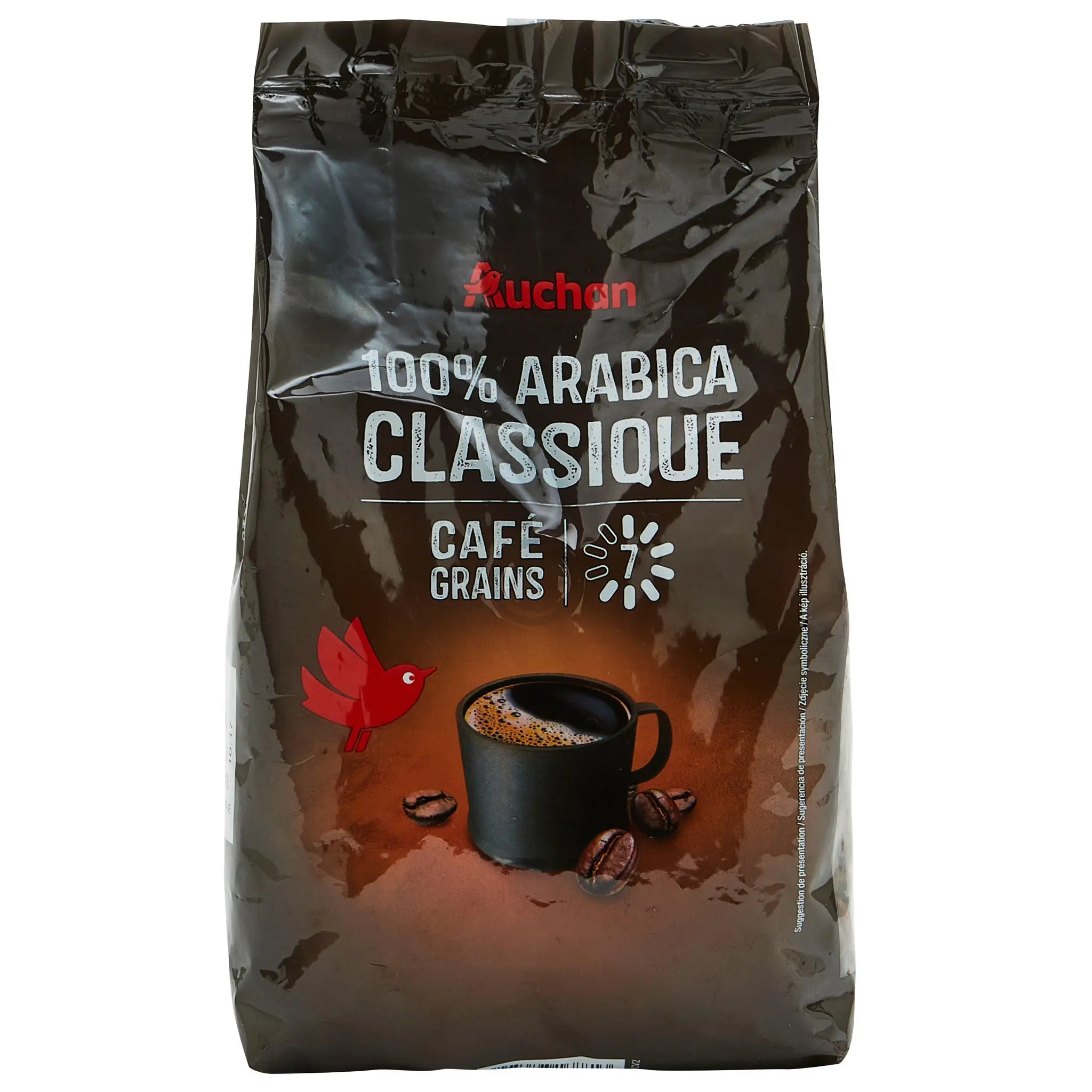 AUCHAN Café en grains 100% Arabica