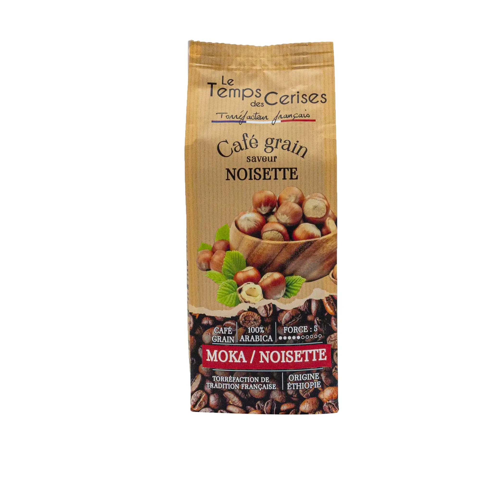 LE TEMPS DES CERISES Café en grains saveur noisette intensité 5