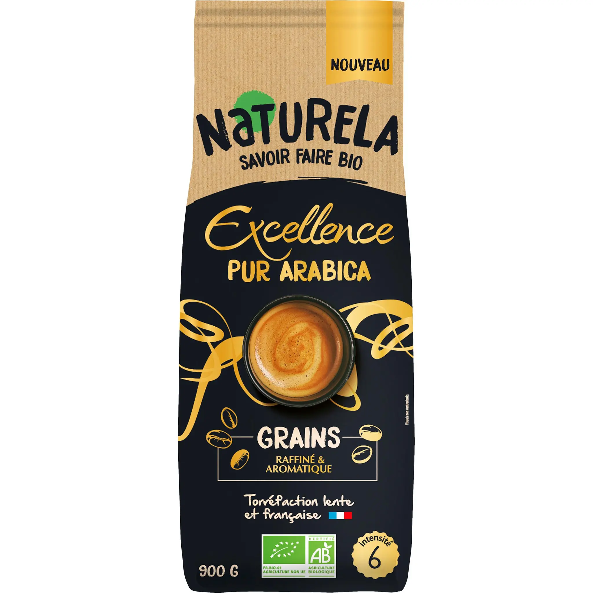 NATURELA Excellence café en grains pur arabica Bio
