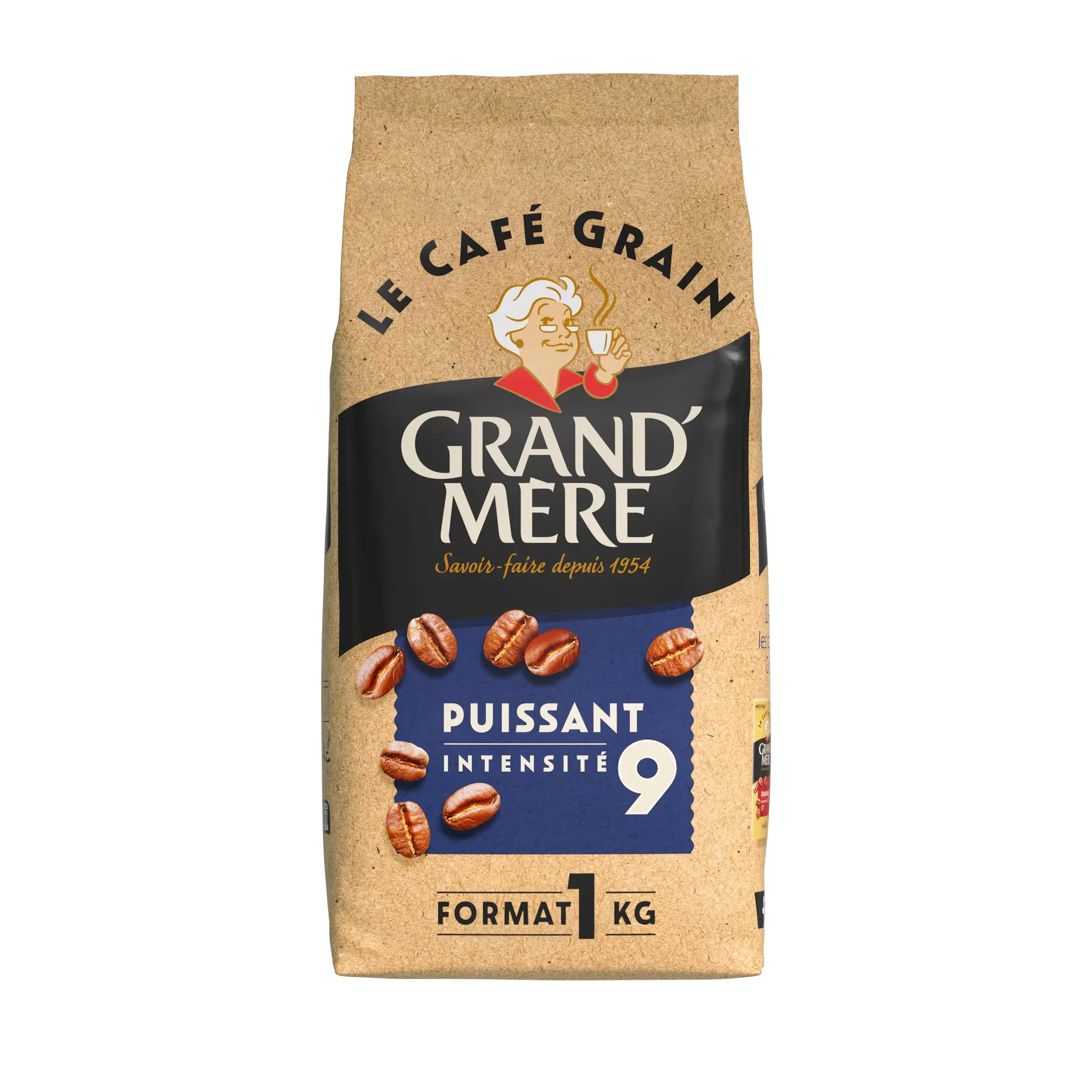 GRAND'MERE Café en grains puissant Intensité 9