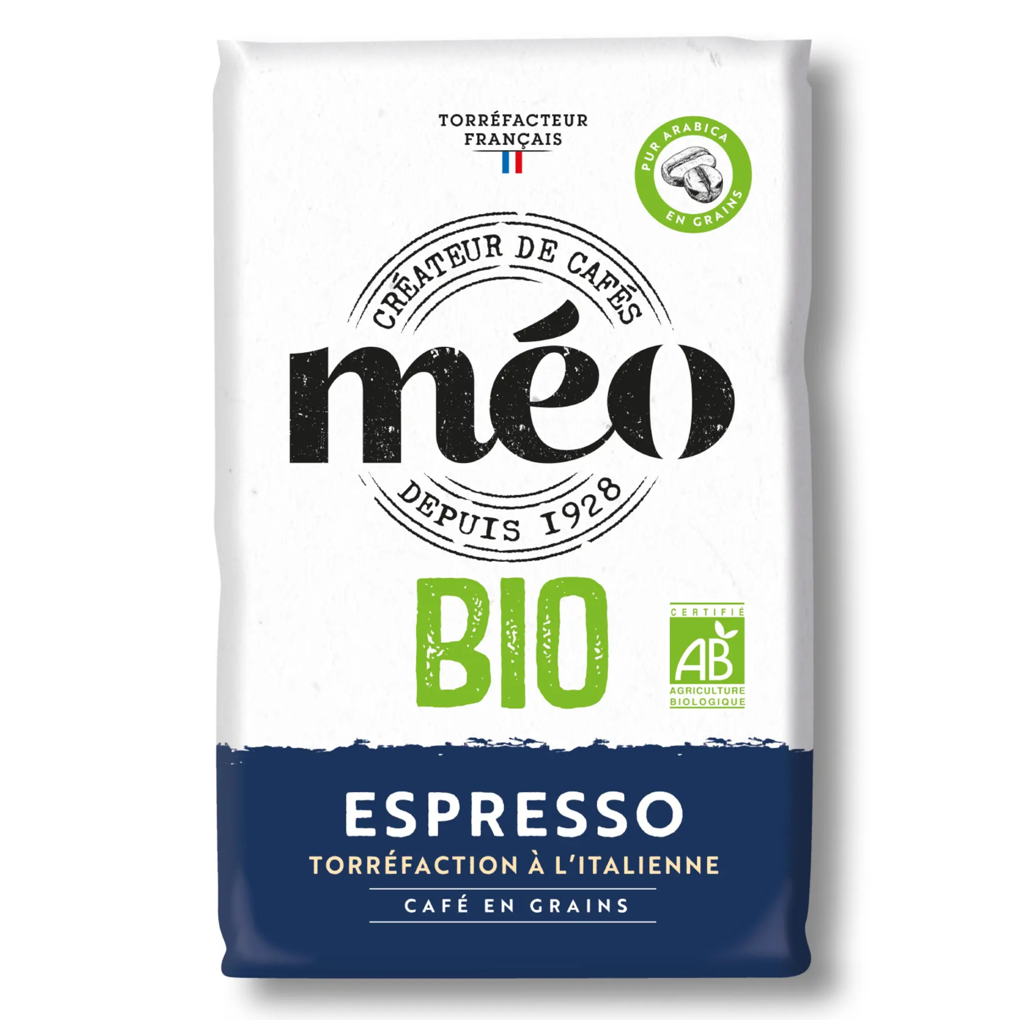 MEO Café en grains bio Espresso torréfaction à l'italienne