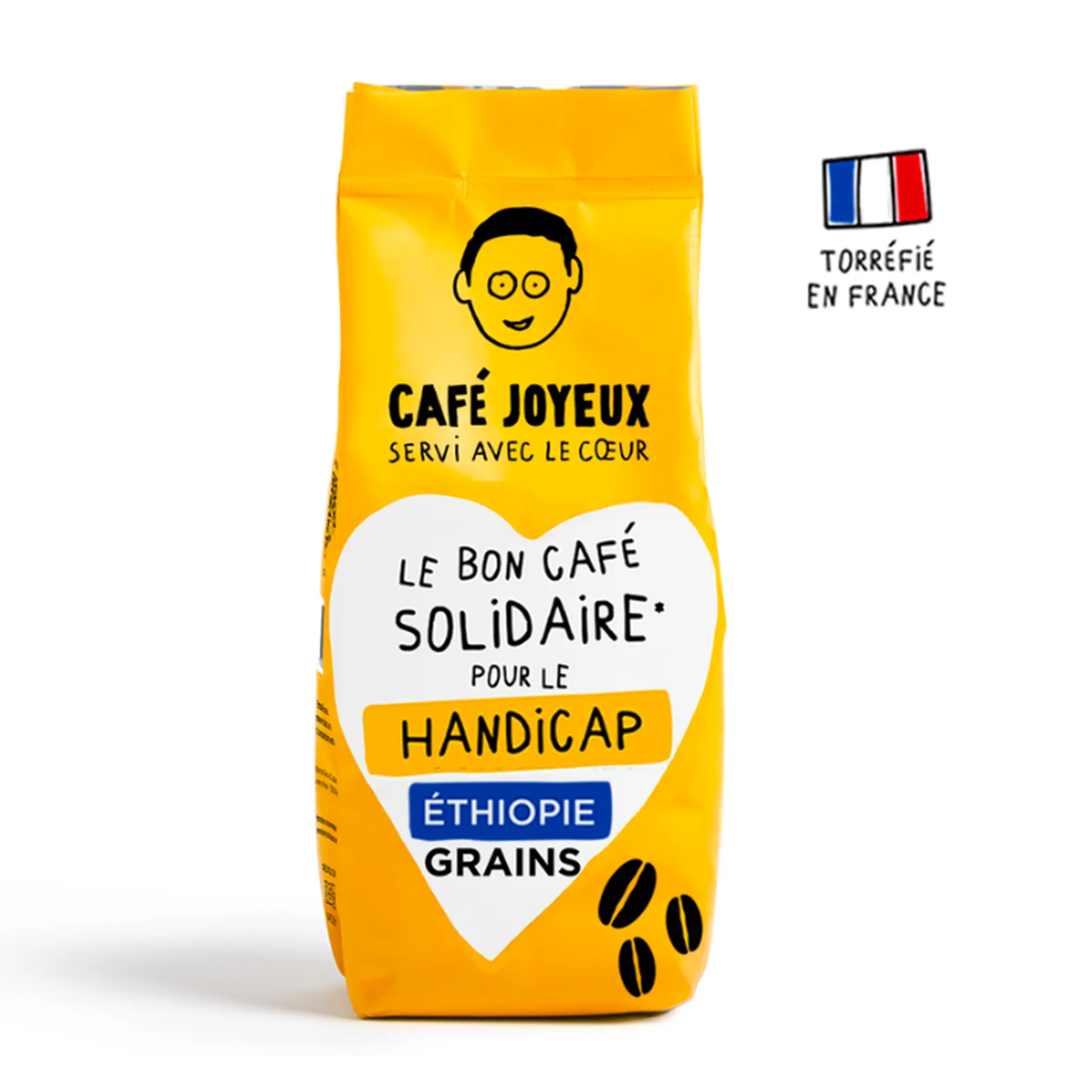 JOYEUX Café en grains Ethiopie pur arabica intensité 10/12