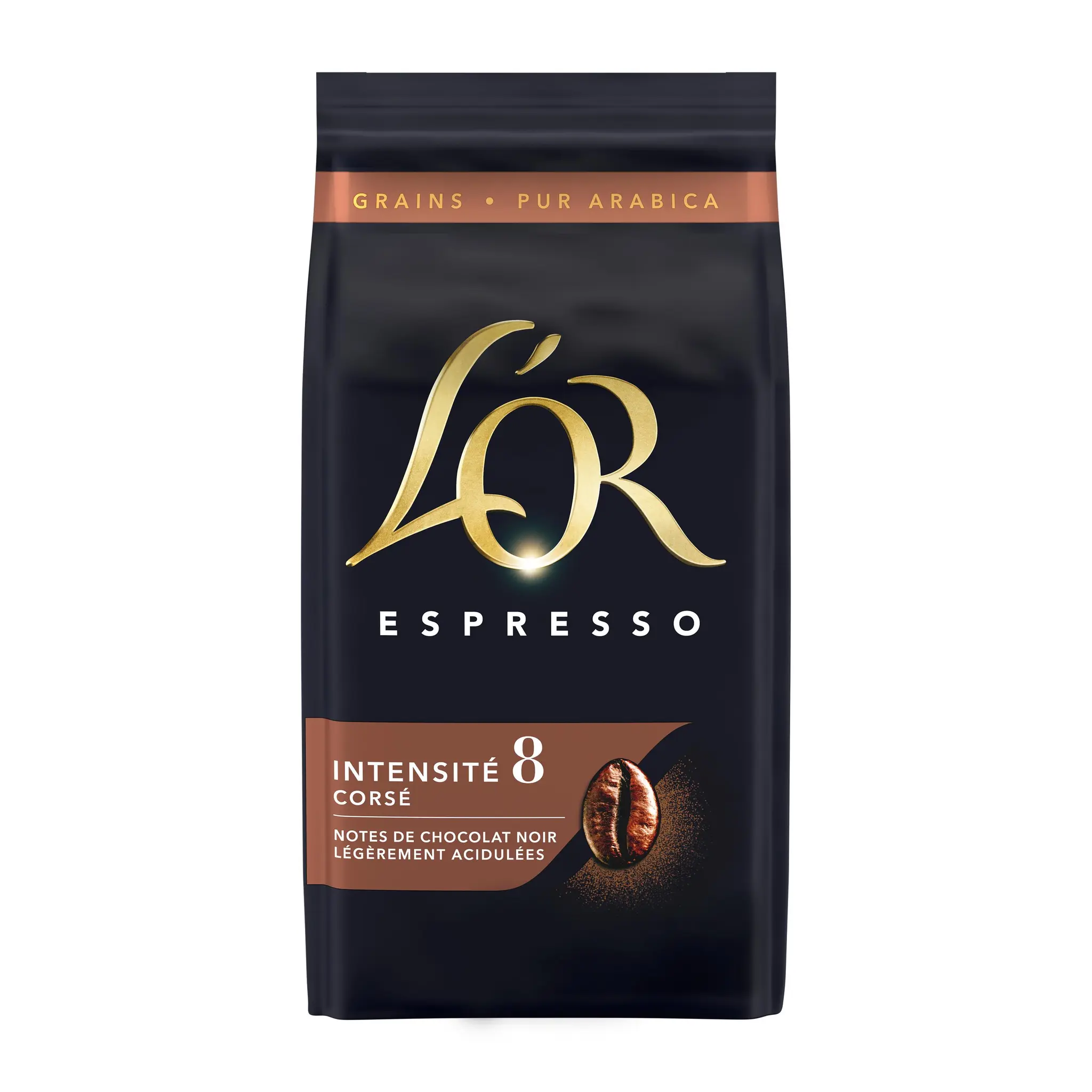 L'OR Espresso Café en grains grand cru intense et corsé intensité 8