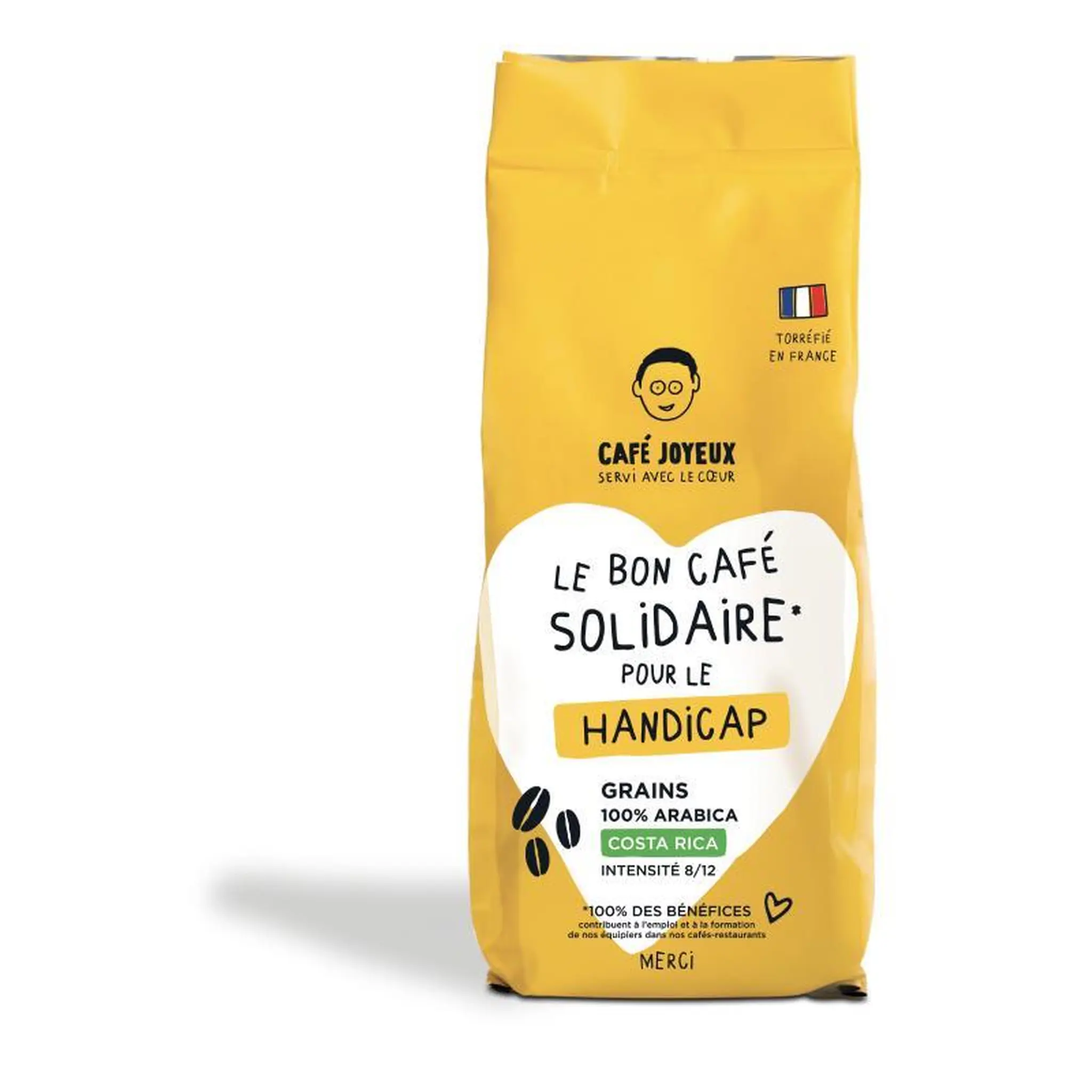 JOYEUX Café en grains 100% arabica Costa Rica Intensité 8/12