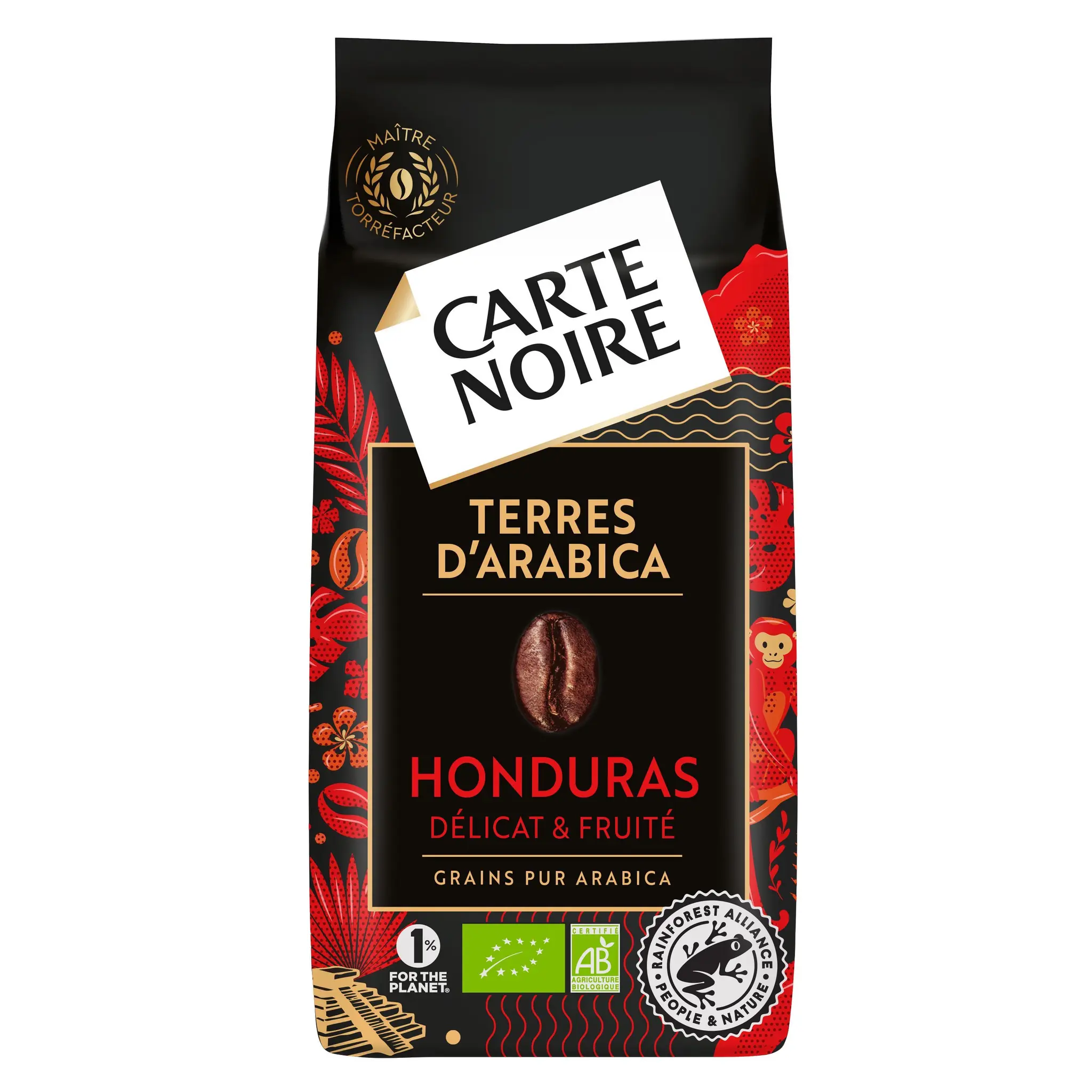 CARTE NOIRE Café en grains bio sélection Honduras