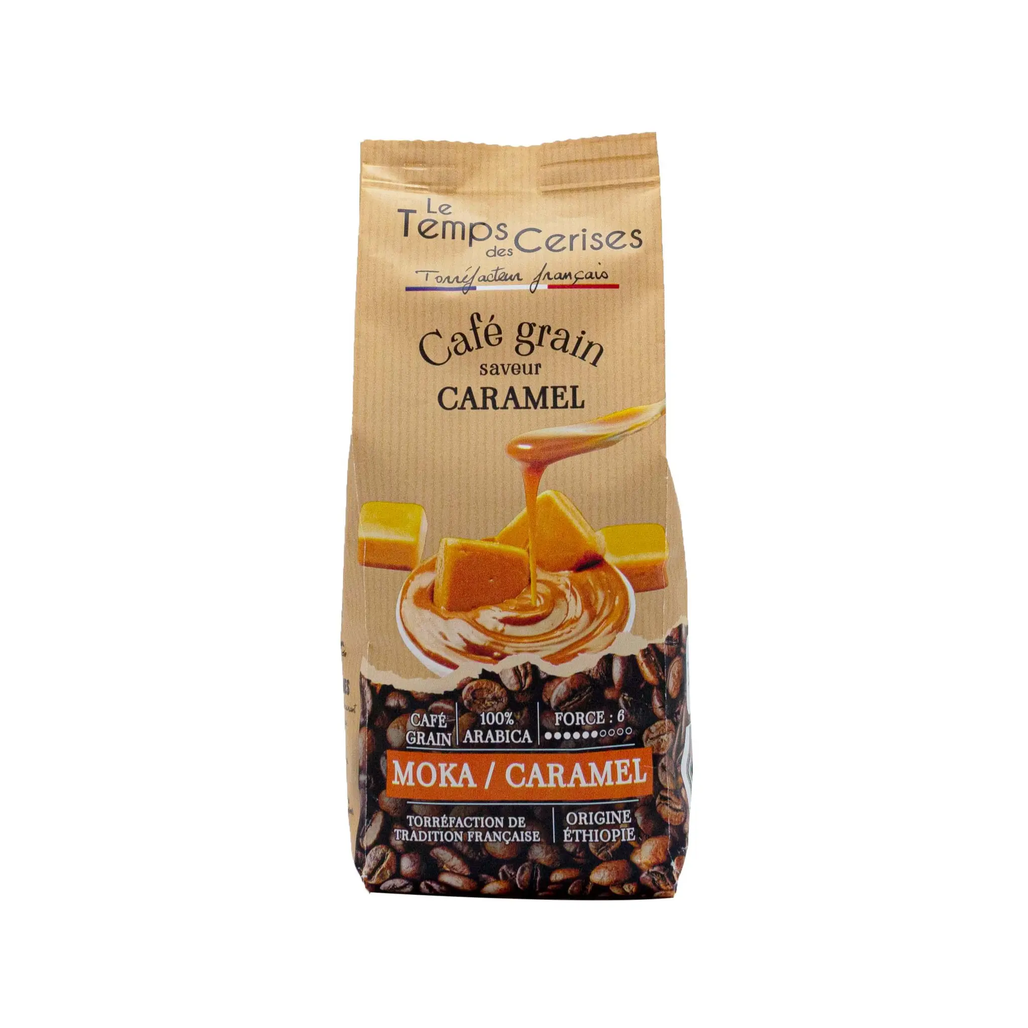 LE TEMPS DES CERISES Café en grains saveur caramel