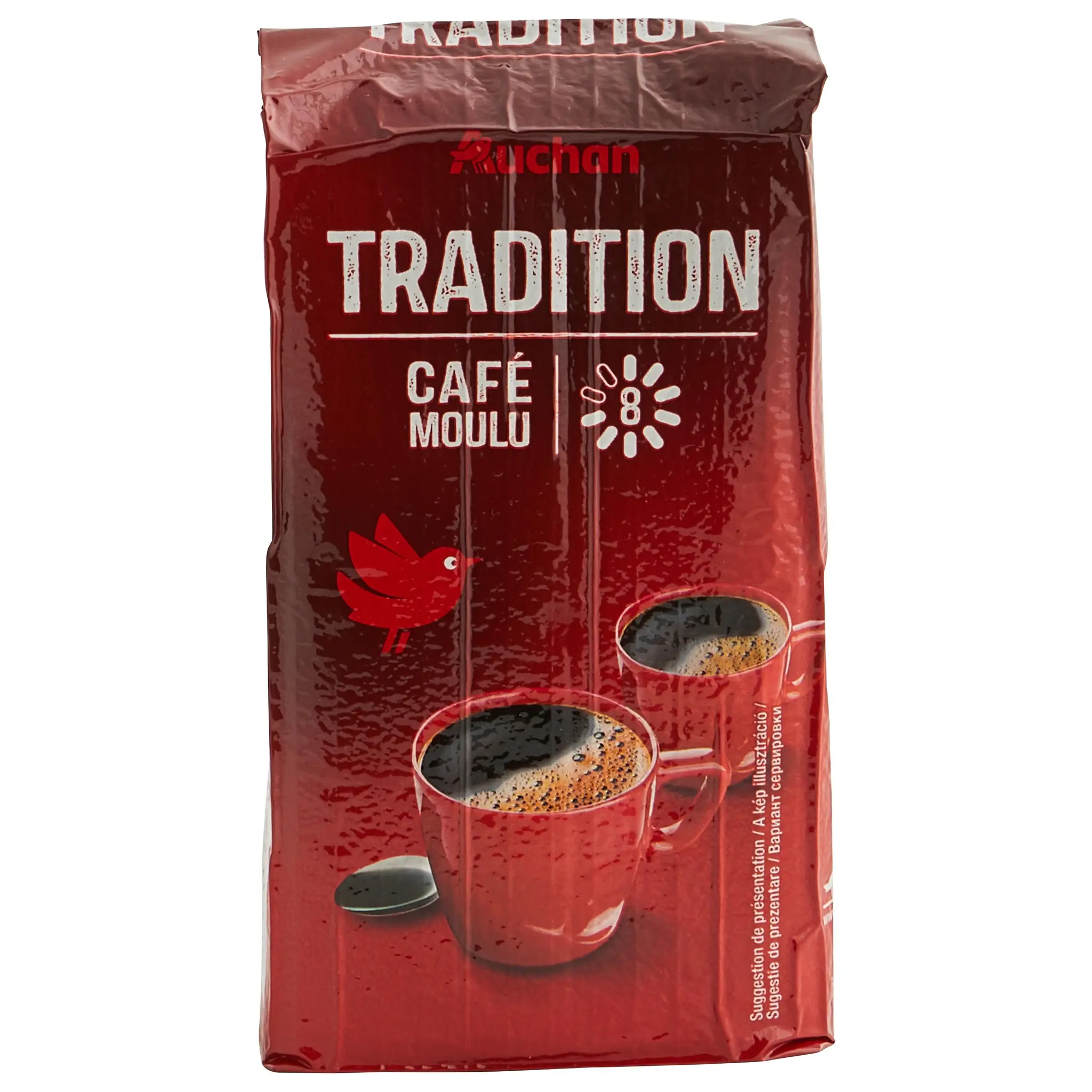 AUCHAN Café moulu tradition intensité 8