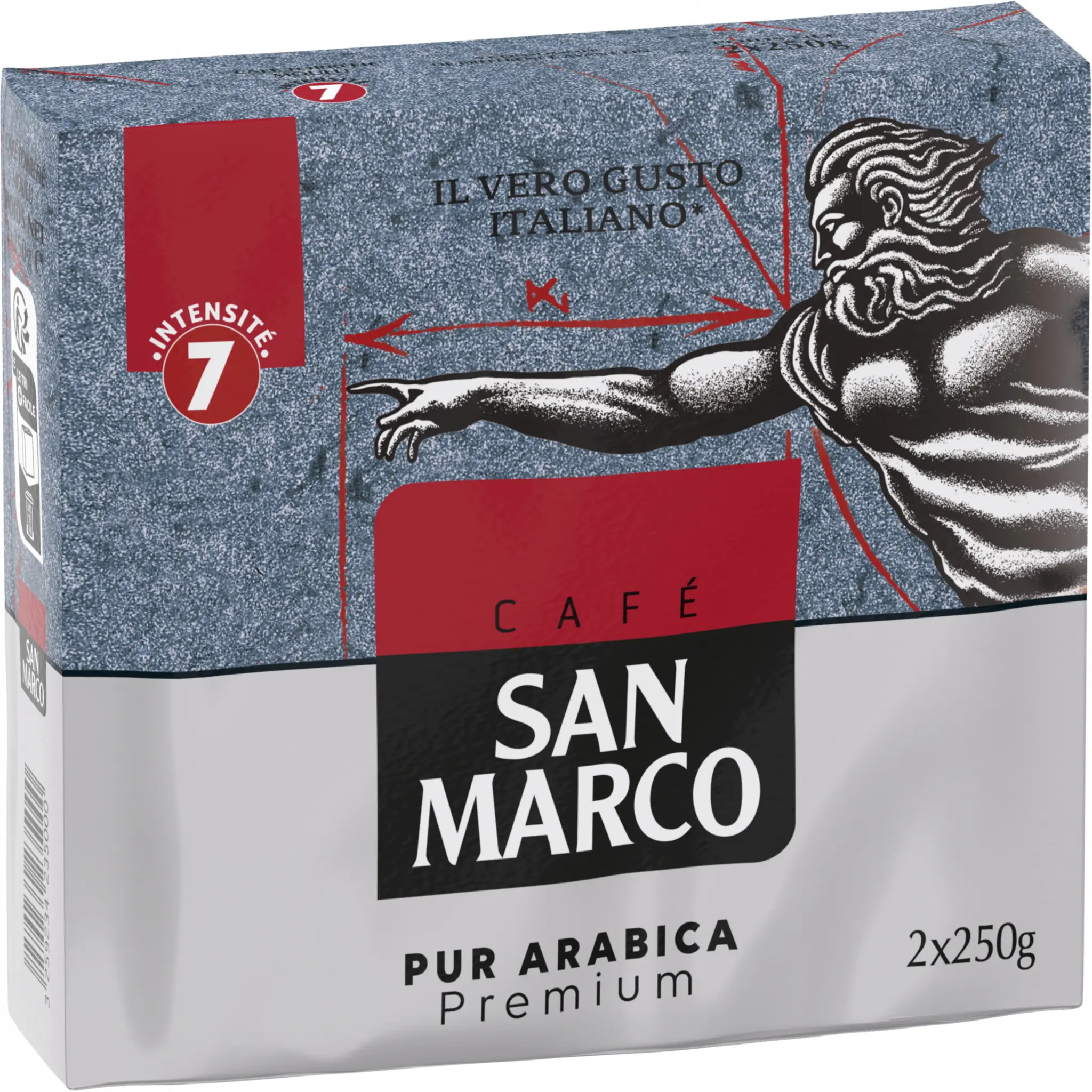 SAN MARCO Café moulu pur arabica premium intensité 7