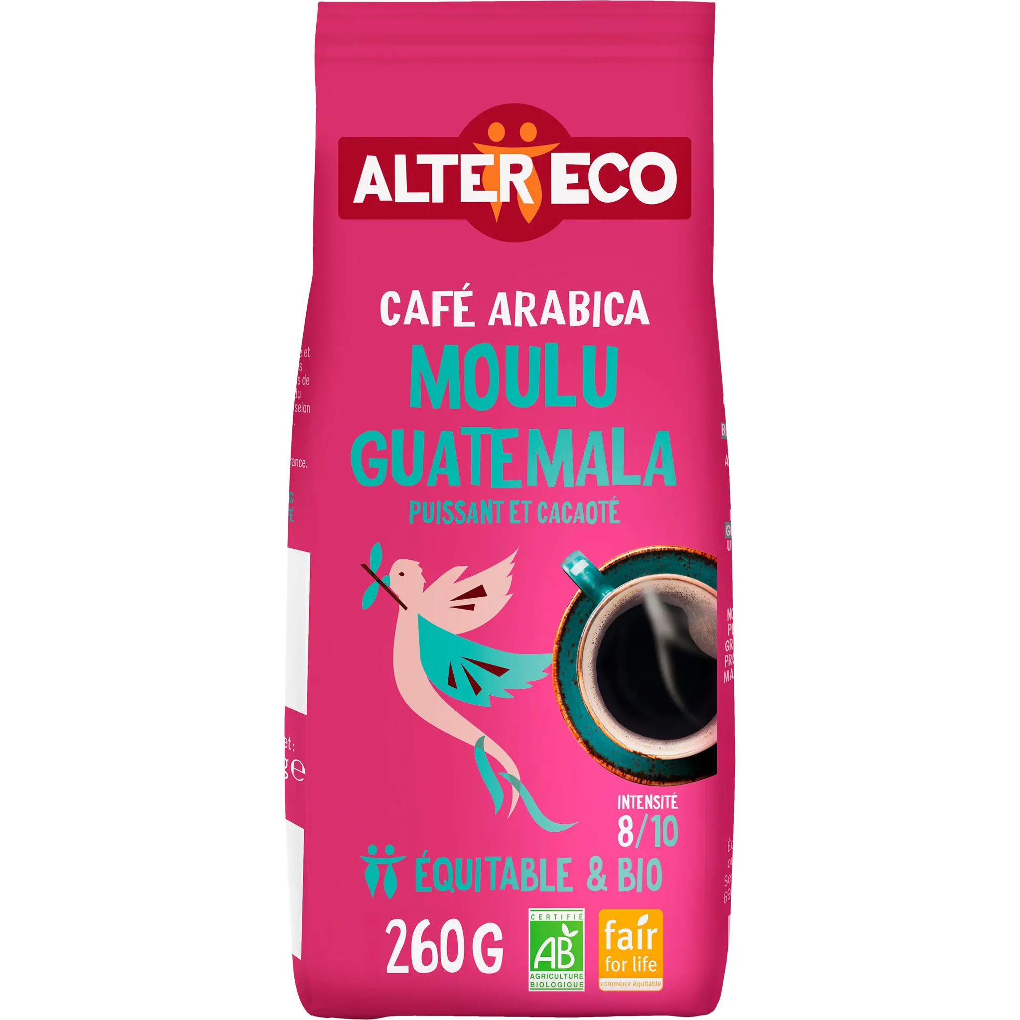 ALTER ECO Café bio moulu équitable 100% Arabica du Guatémala Intensité 4