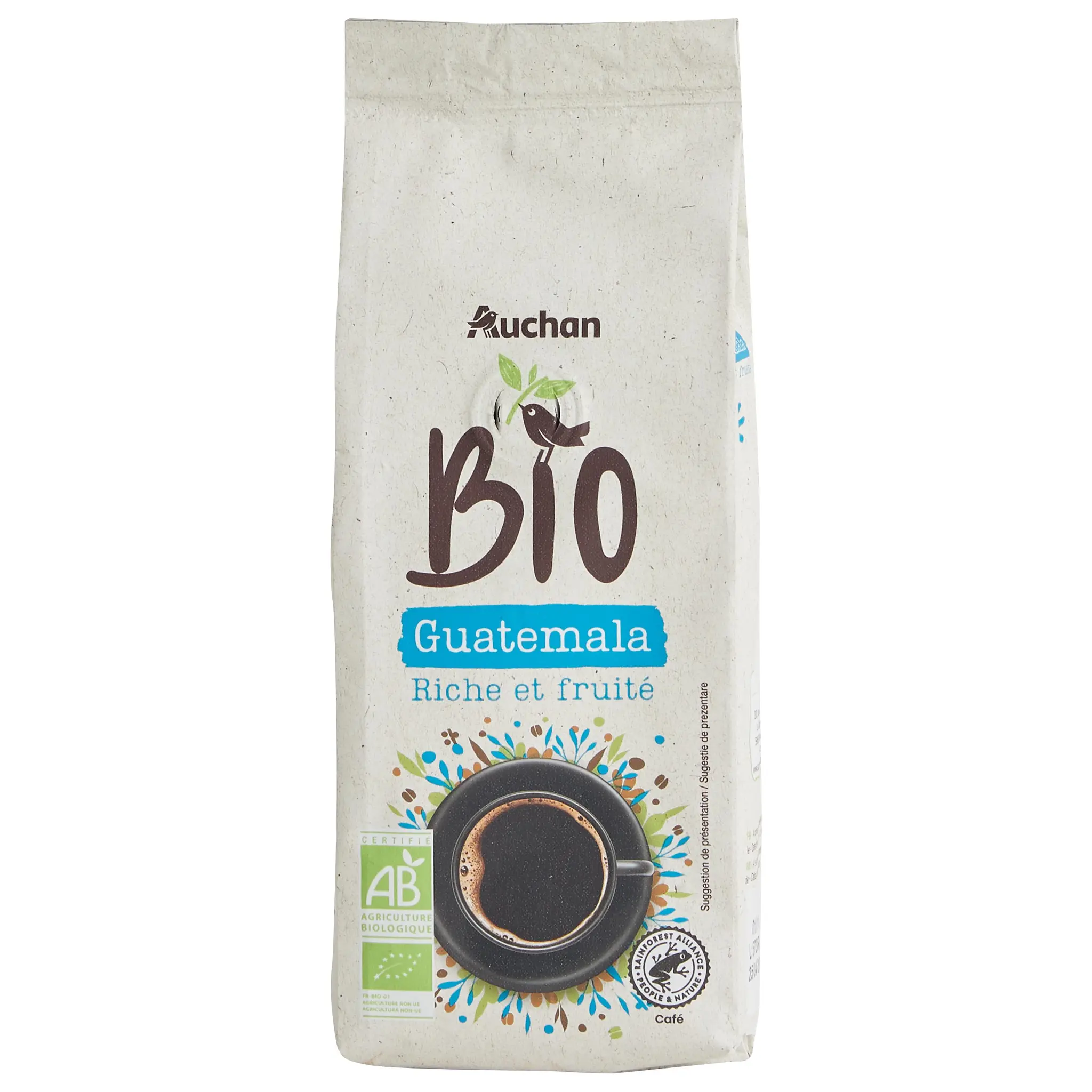 AUCHAN BIO Café moulu du Guatemala riche et fruité