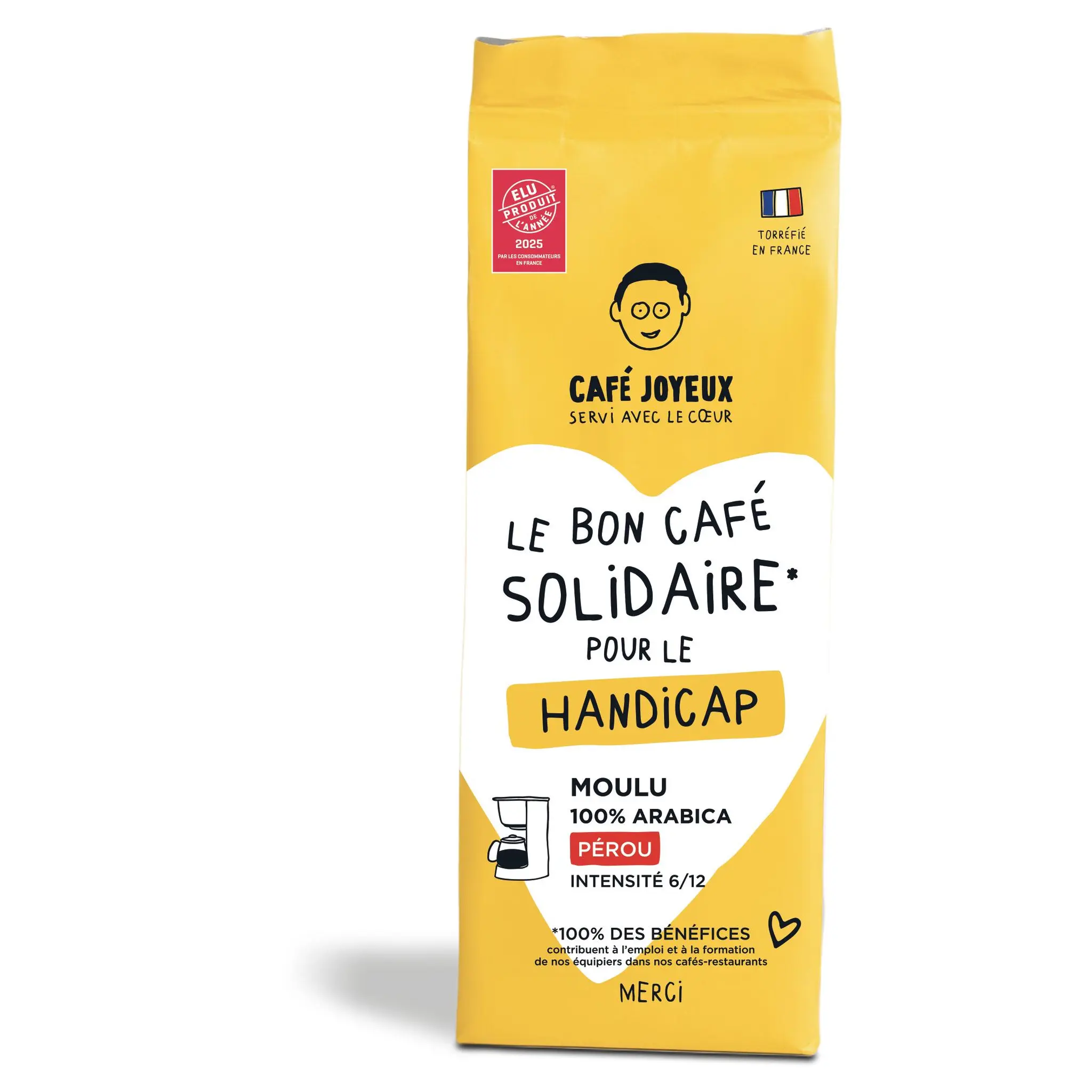 JOYEUX Café moulu Pérou pur arabica intensité 8/12
