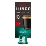 AUCHAN Capsules de café lungo intensité 6 compatibles Nespresso