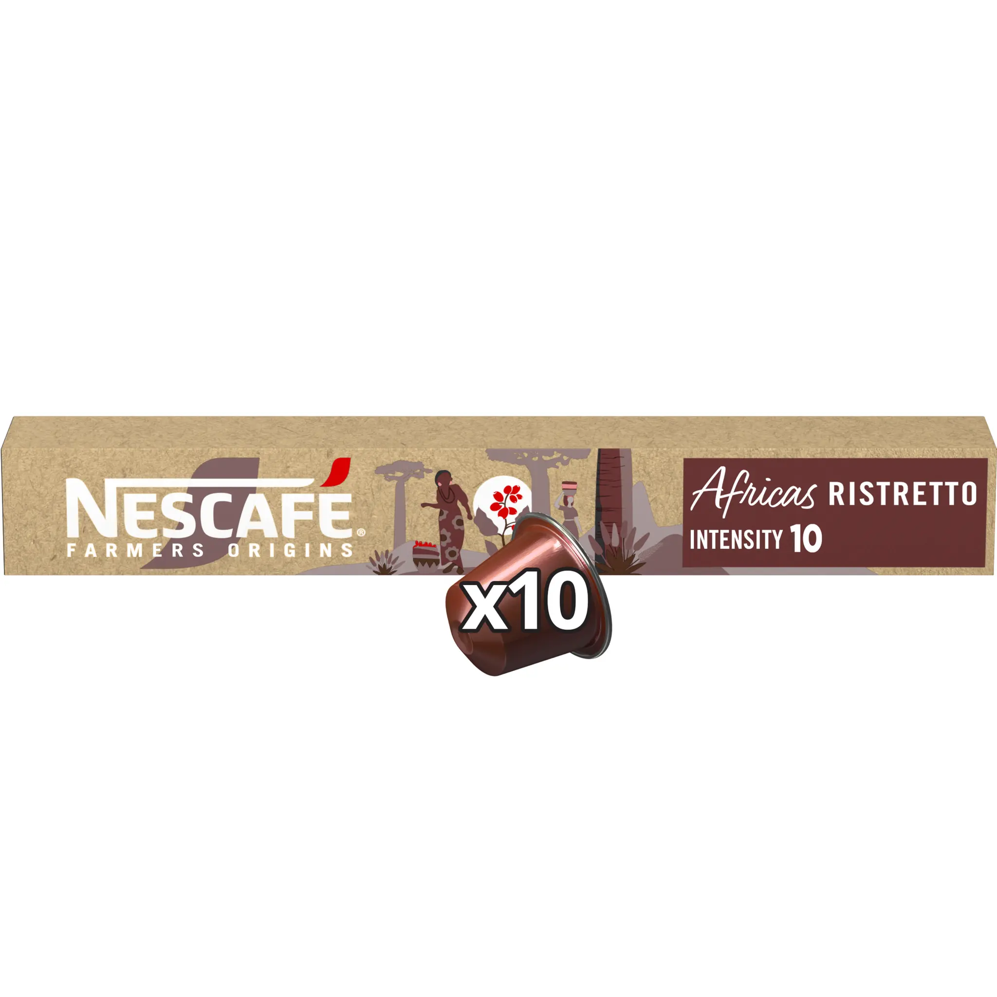 NESCAFE Farmers Origins Capsules de café ristretto intensité 10 compatibles Nespresso