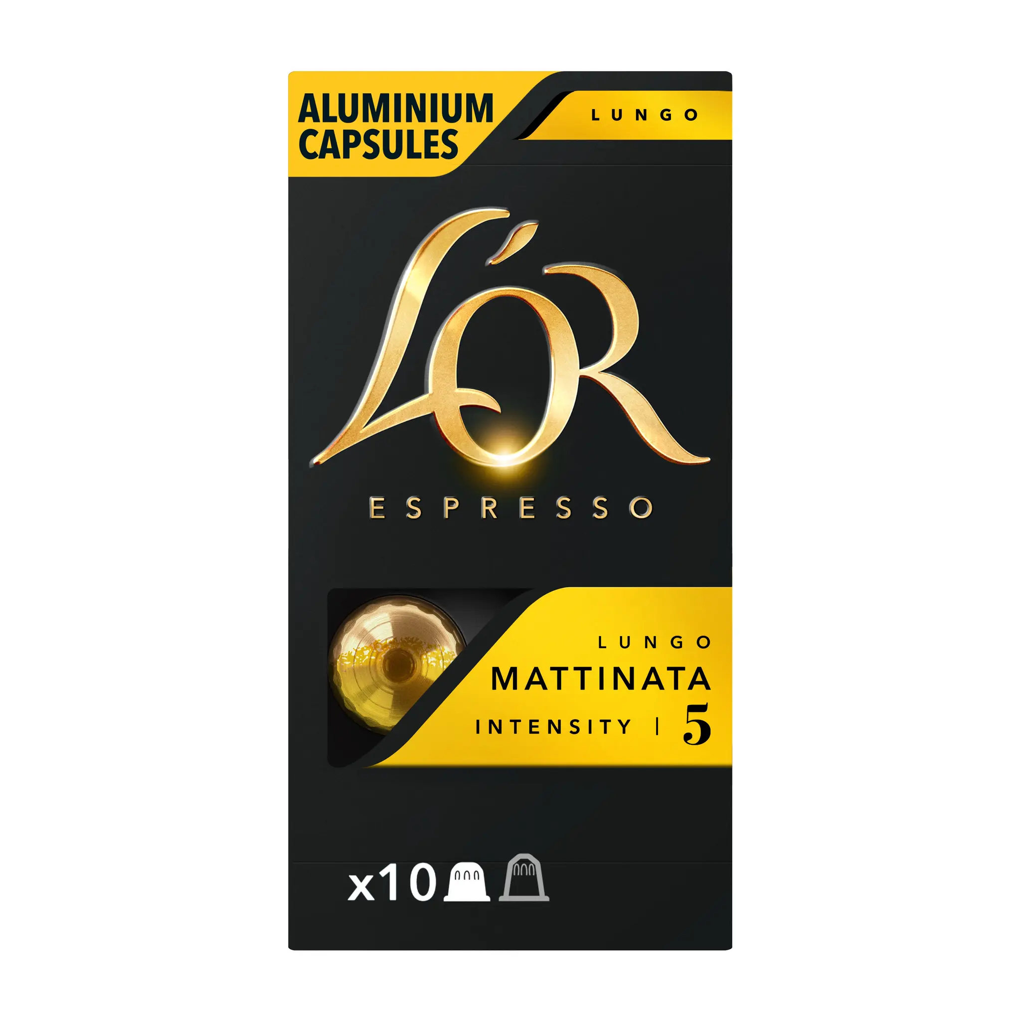 L'OR Espresso Capsules de café lungo mattinata intensité 5 compatibles Nespresso