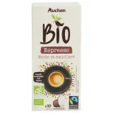 AUCHAN BIO Café en capsules Espresso riche et équilibré compatibles Nespresso