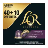 L'OR Espresso Capsules de café supremo intensité 10