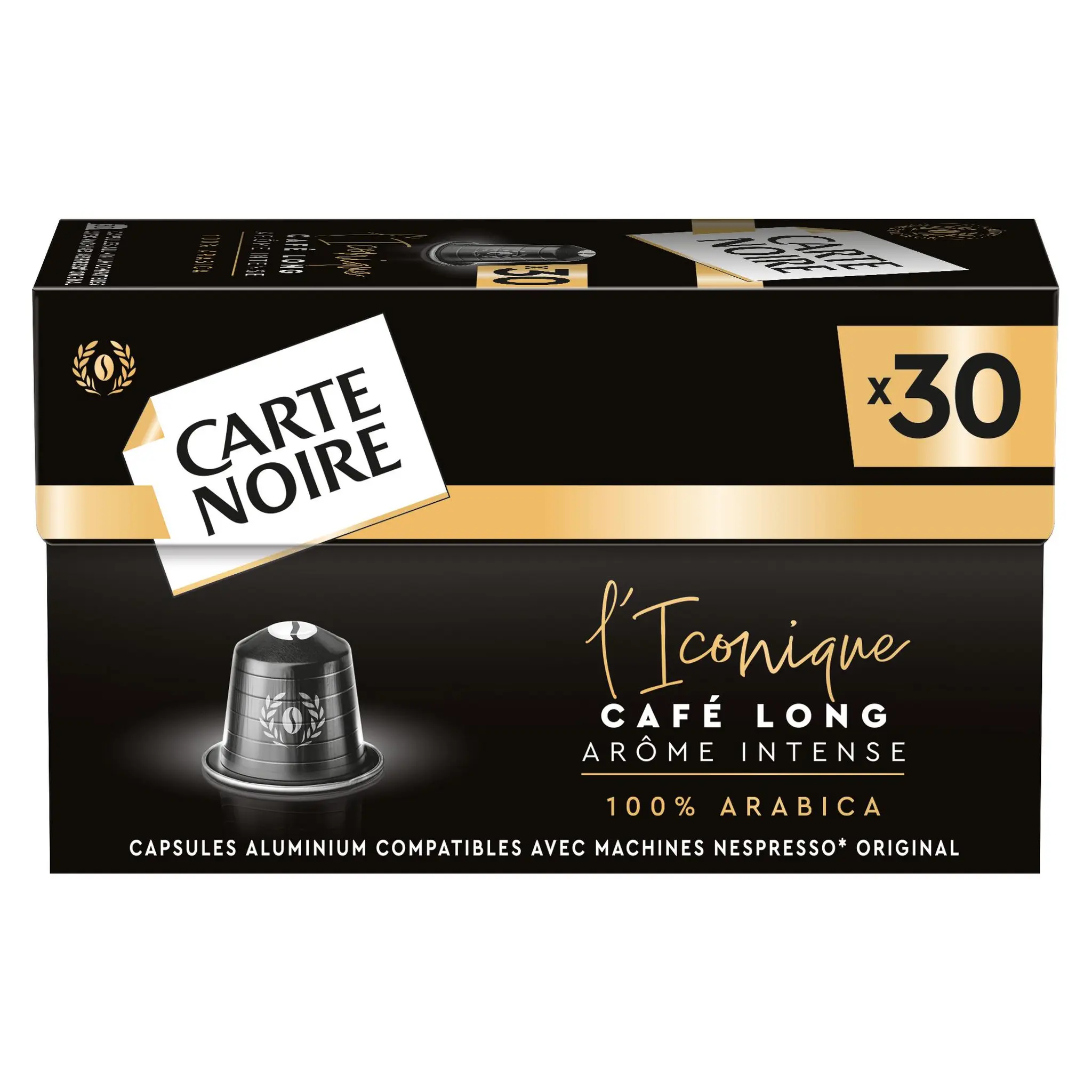 CARTE NOIRE Capsules de café l'Iconique café long arôme intense 100% Arabica compatibles Nespresso