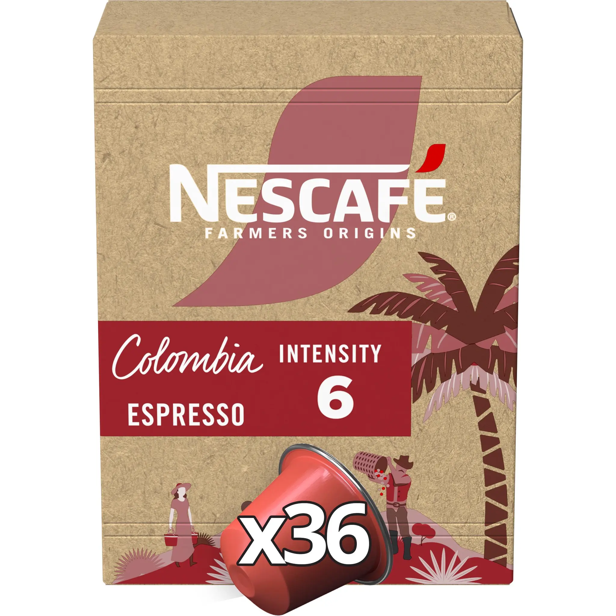 NESCAFE Capsules de café Colombia espresso Intensité 6