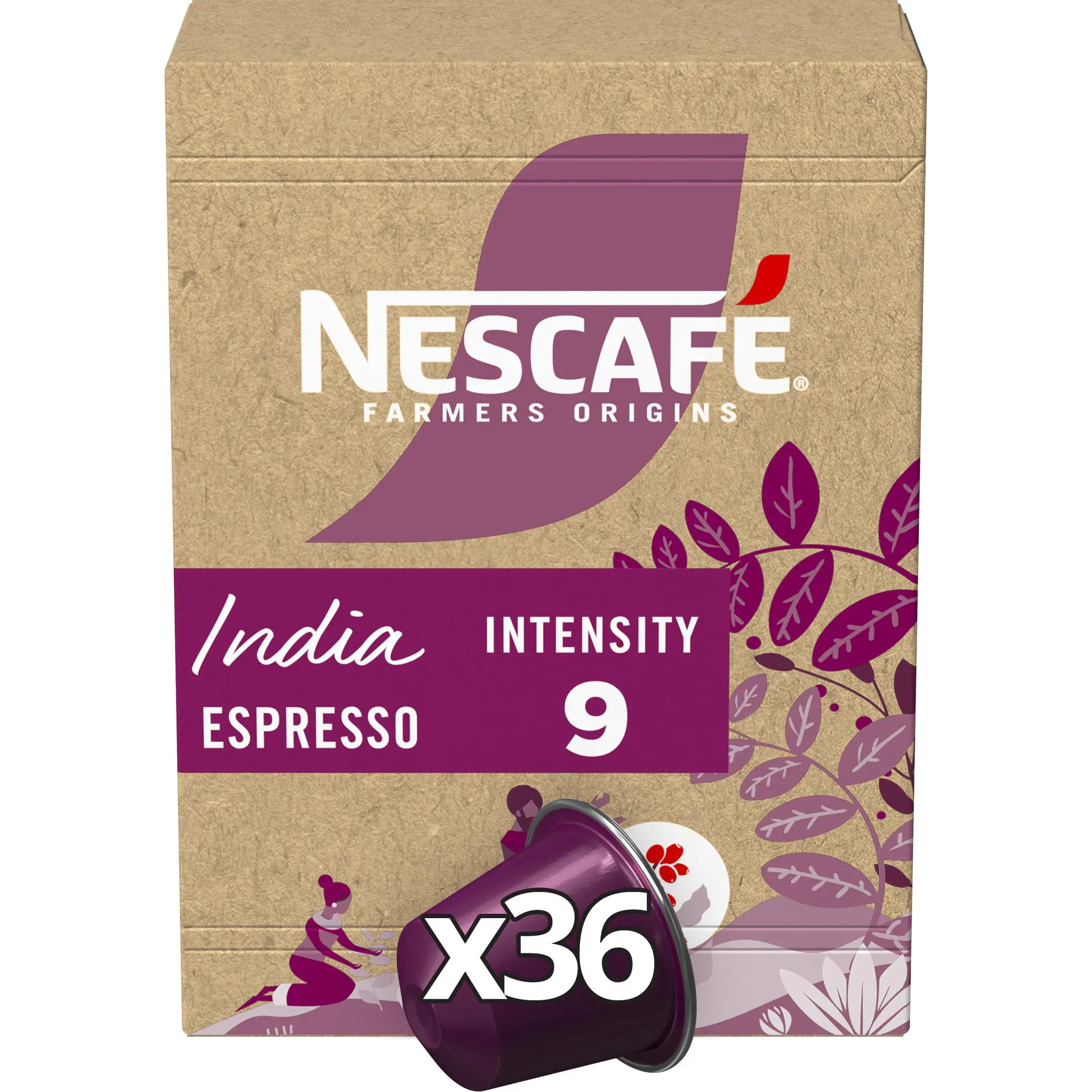 NESCAFE Capsules de café India espresso Intensité 9