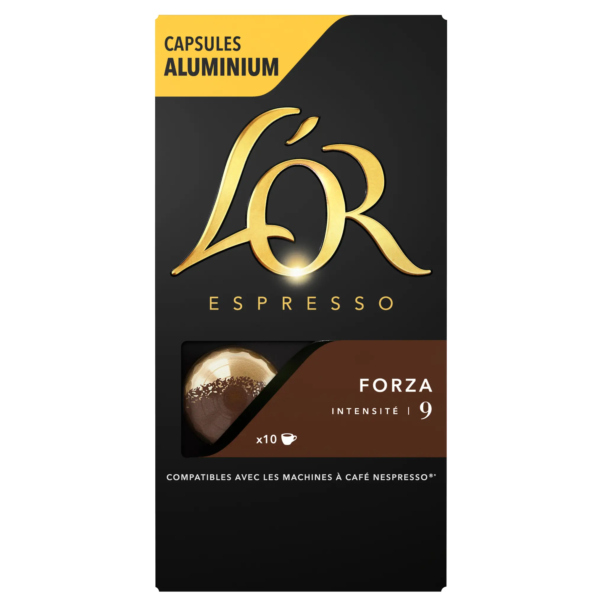 L'OR Espresso Capsules de café forza intensité 9 compatibles Nespresso