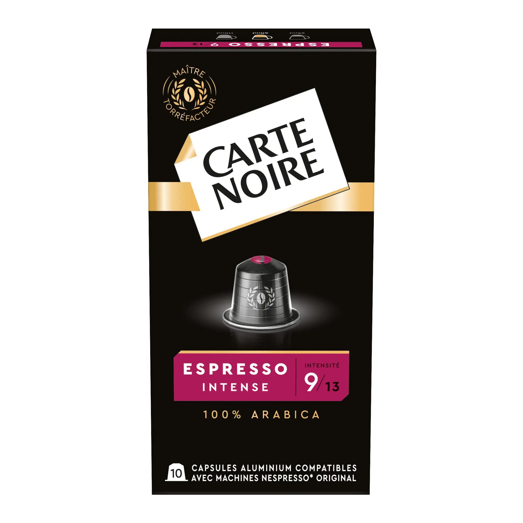 CARTE NOIRE Capsules de café espresso intense n°9 compatibles Nespresso