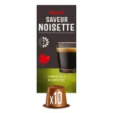 AUCHAN Capsules de café saveur noisette intensité 7 compatibles Nespresso