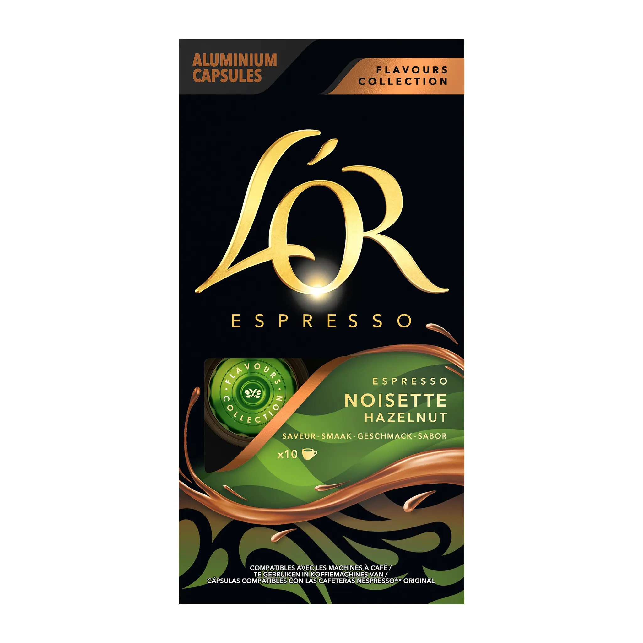 L'OR Capsules de café espresso saveur noisette compatibles Nespresso