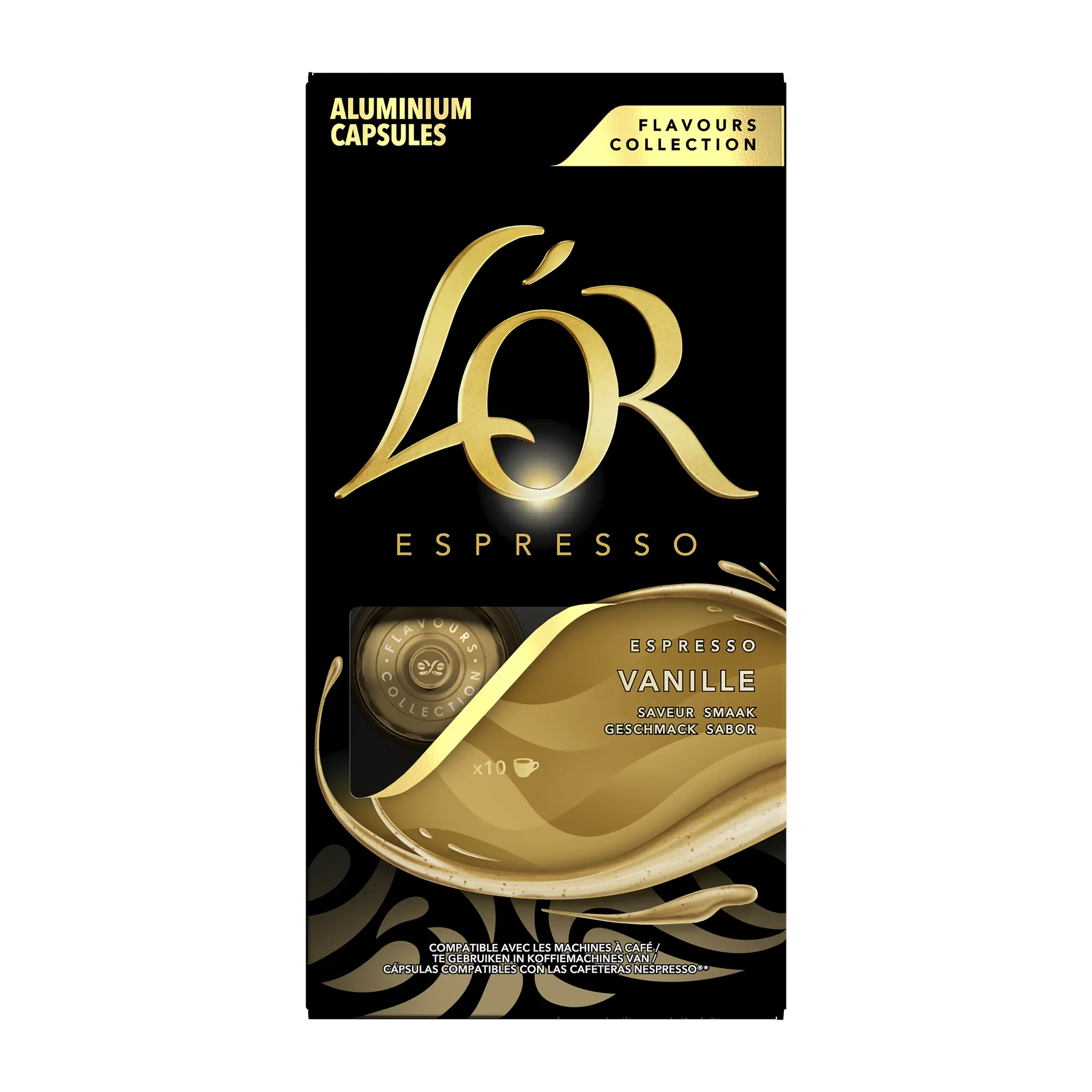 L'OR Capsules de café espresso saveur vanille compatibles Nespresso