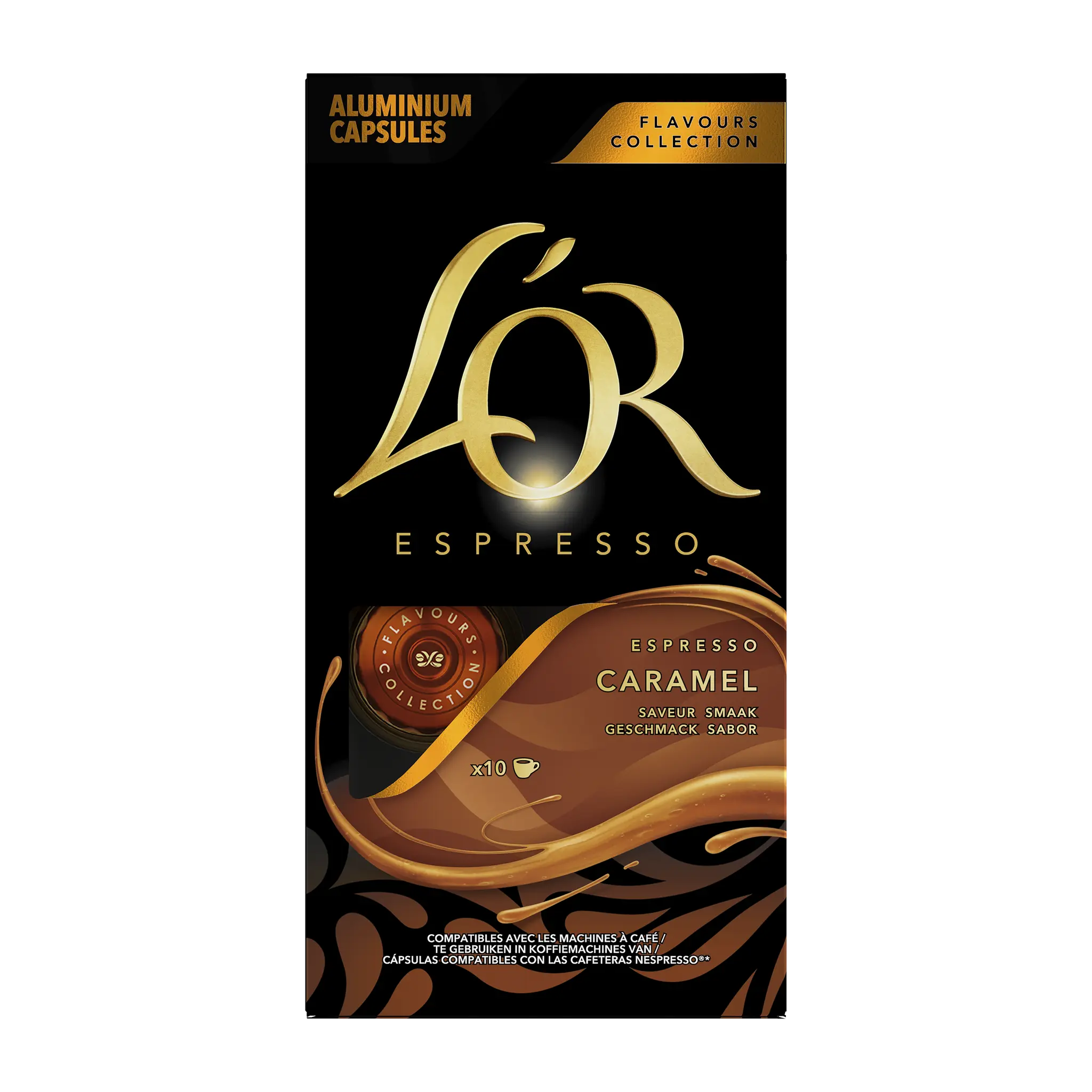 L'OR Capsules de café espresso saveur caramel compatibles Nespresso