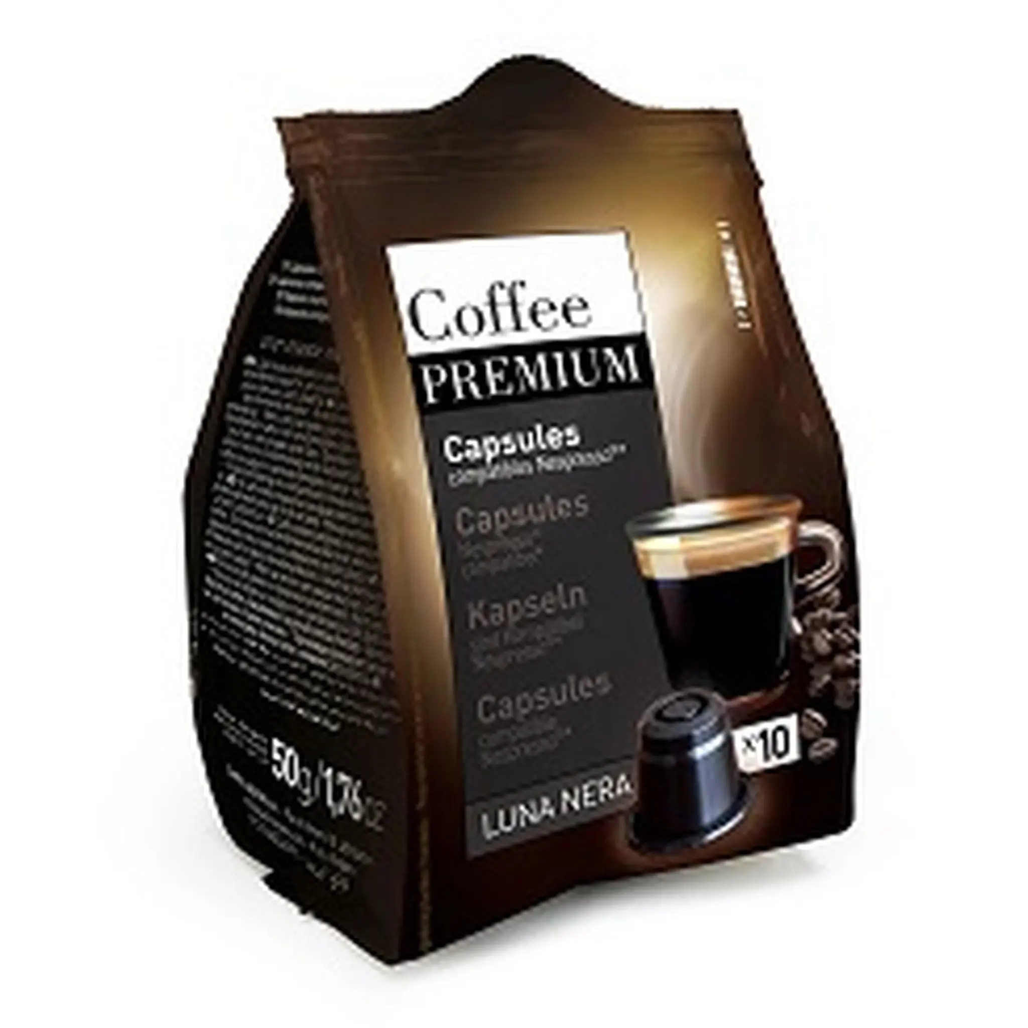 Capsules de café luna nera compatibles Nespresso