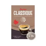 AUCHAN Dosettes de café classique intensité 5 compatibles Senseo