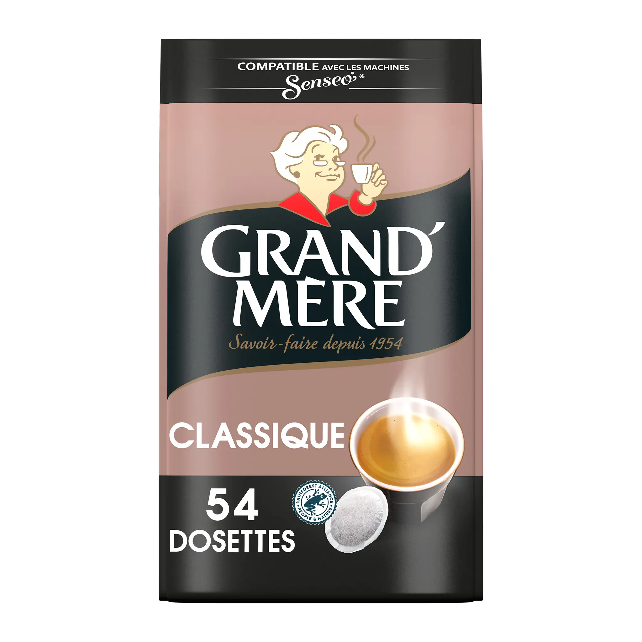 GRAND'MERE Dosettes de café classique compatibles Senseo