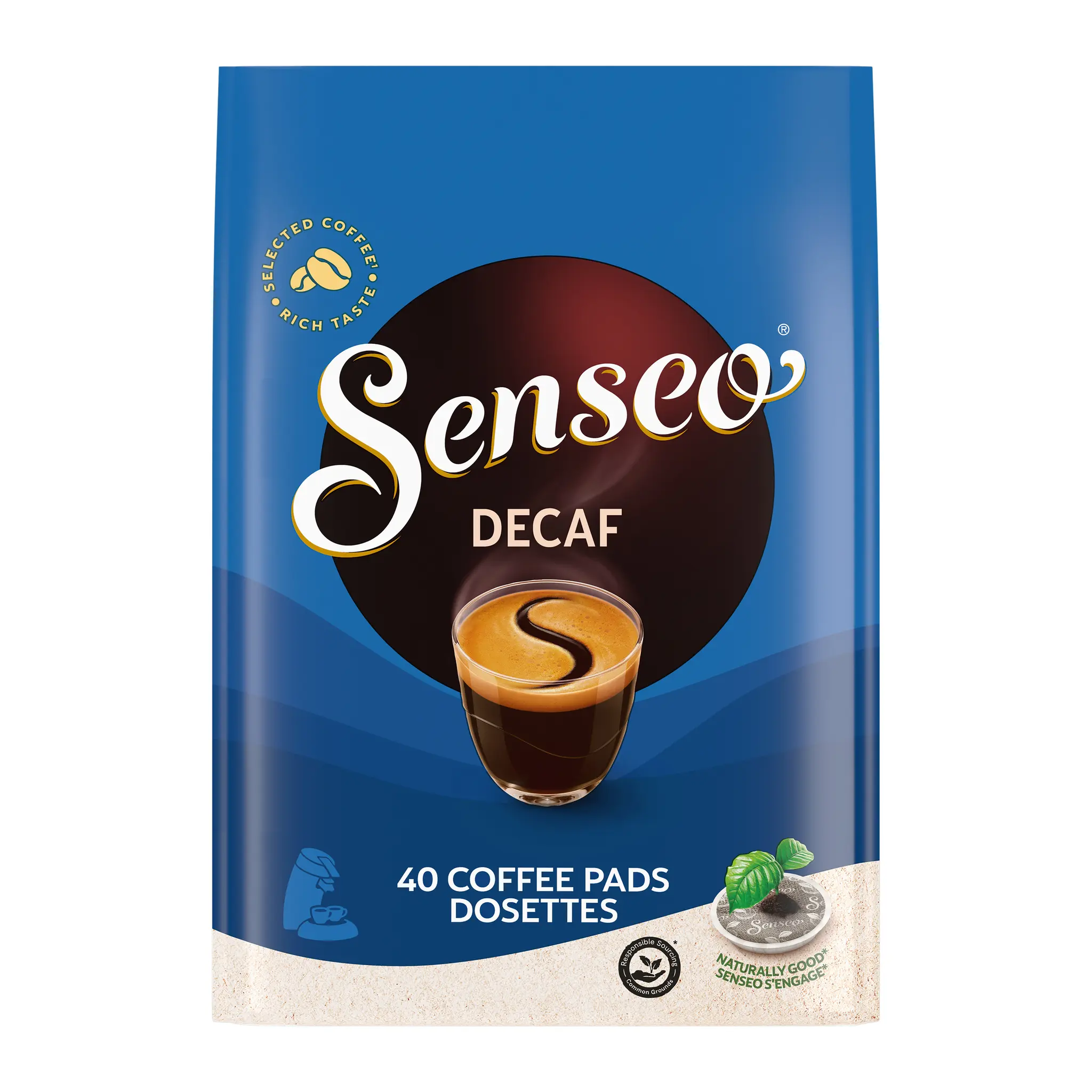SENSEO Dosettes de café décaféiné compatibles Senseo
