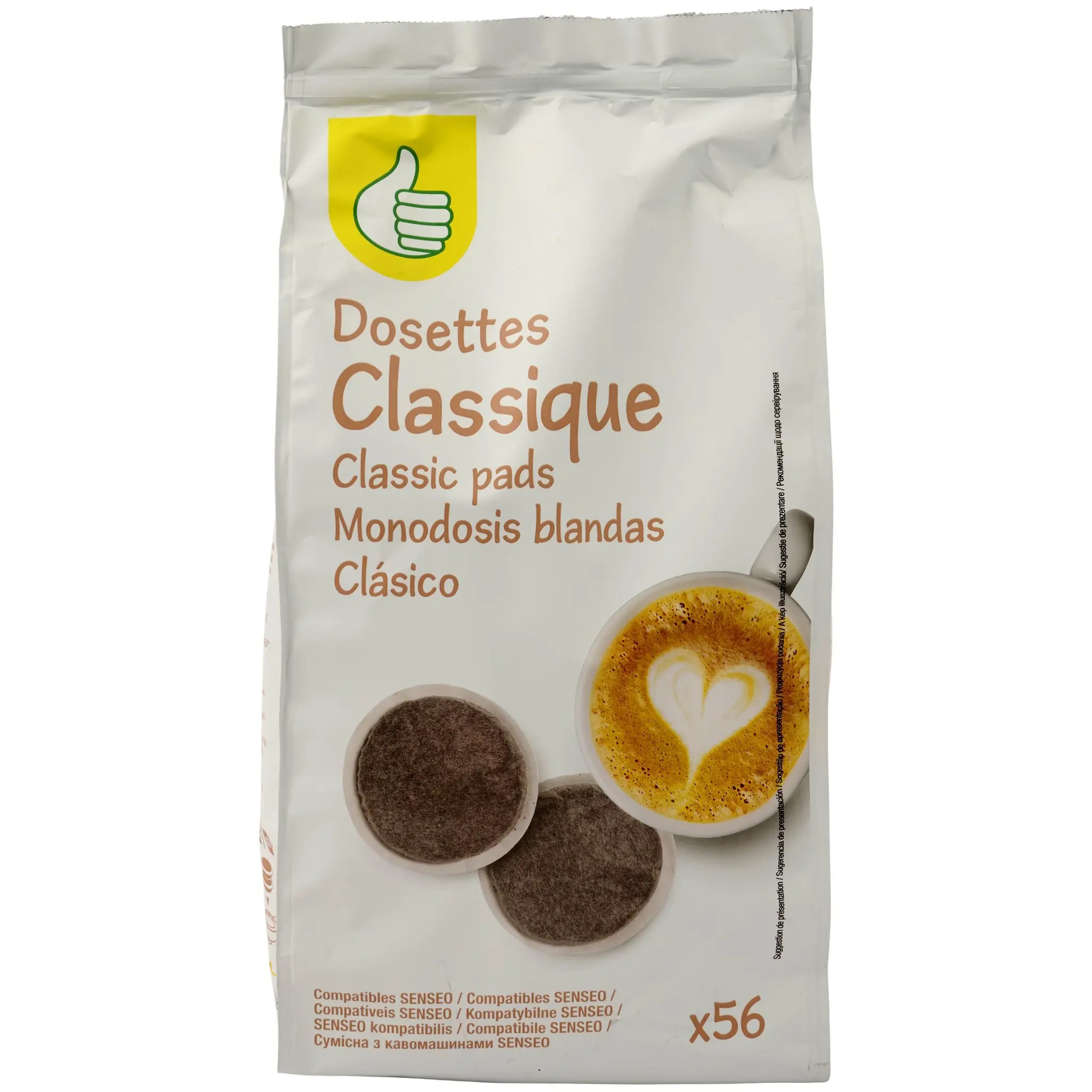 POUCE Café classique en dosettes compatibles Senseo