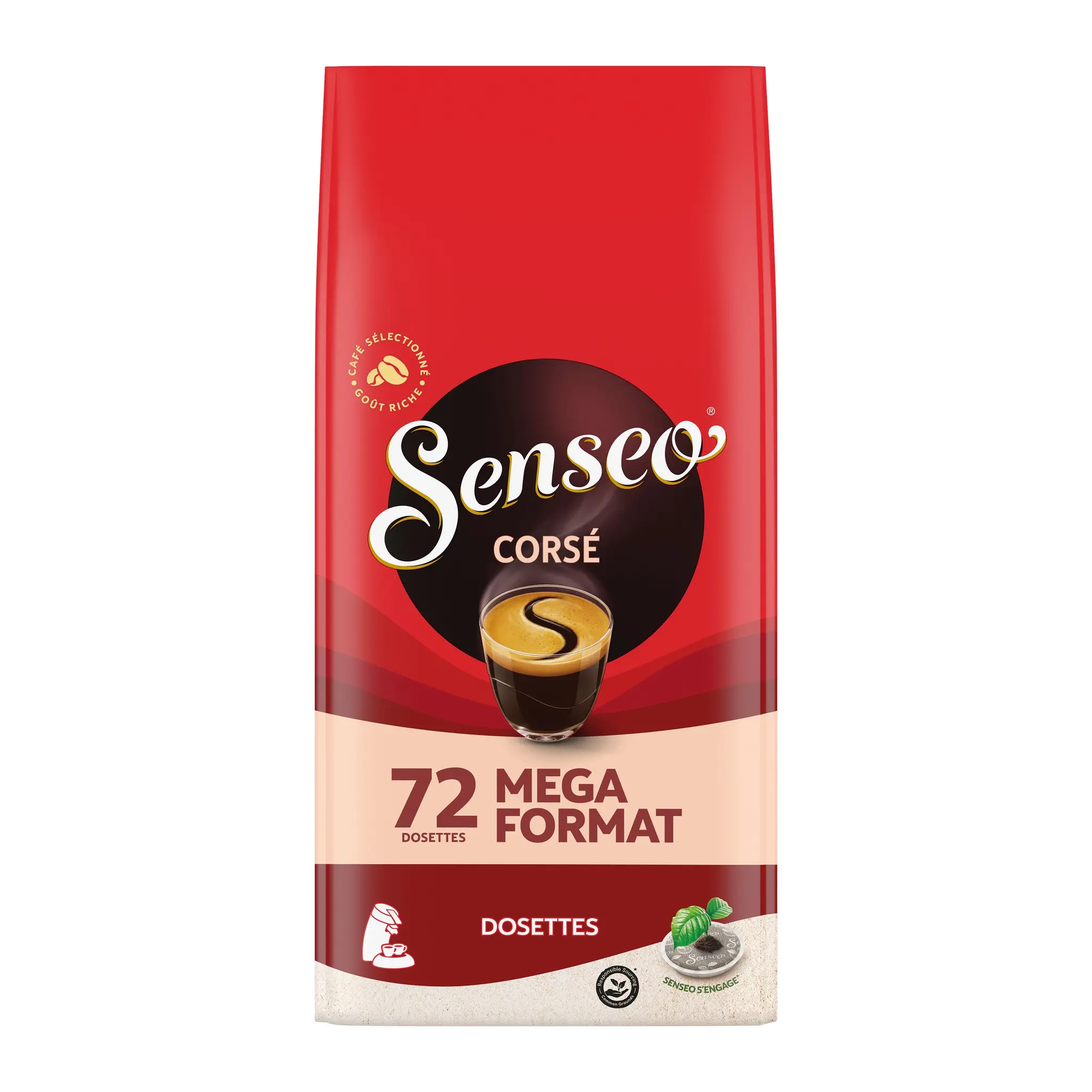 SENSEO Dosettes de café corsé compostables compatibles Senseo