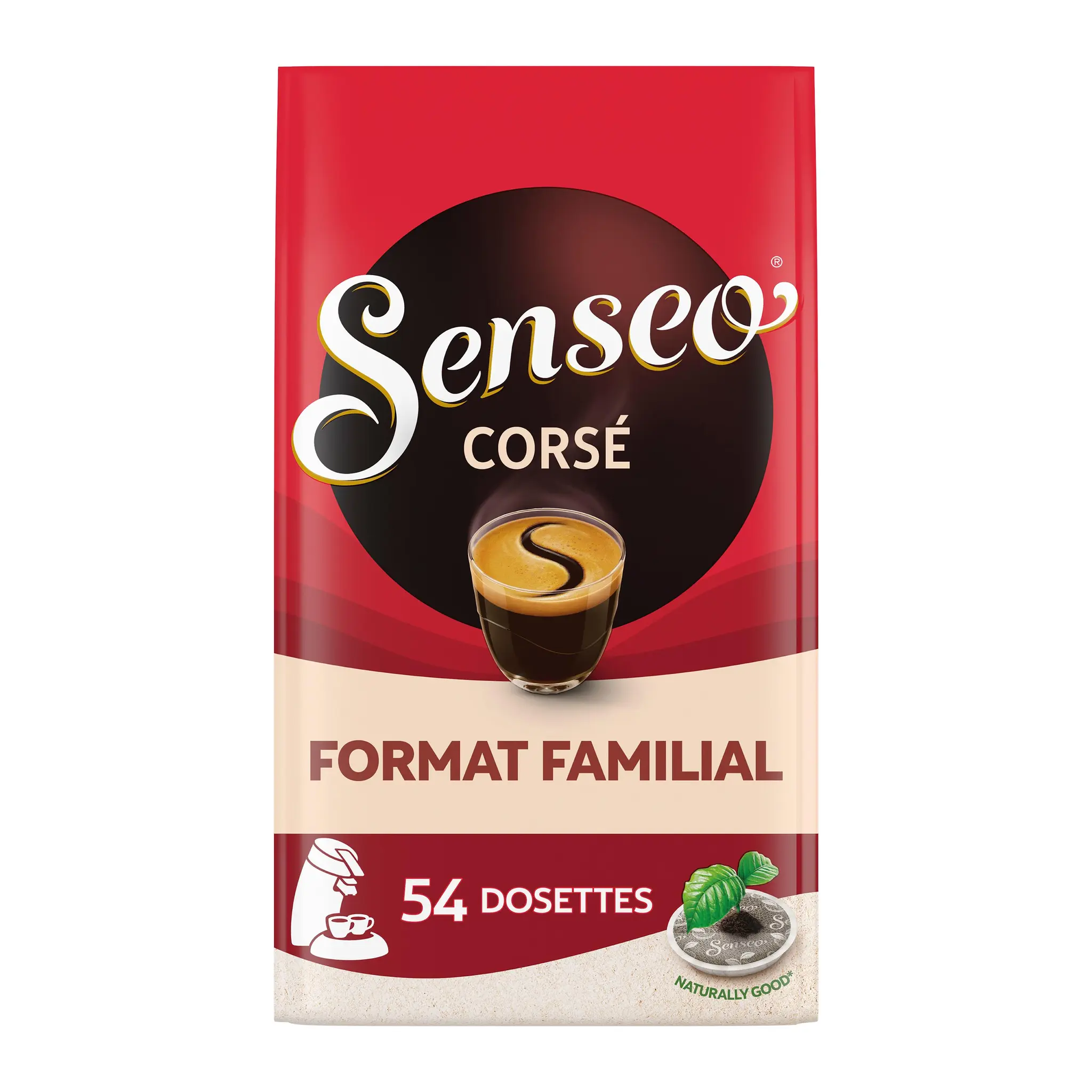 SENSEO Dosettes de café corsé format familial